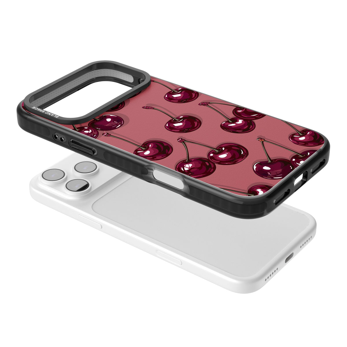 Cherry Rebel iPhone 17 Pro Max Impact Black Phone Case angled