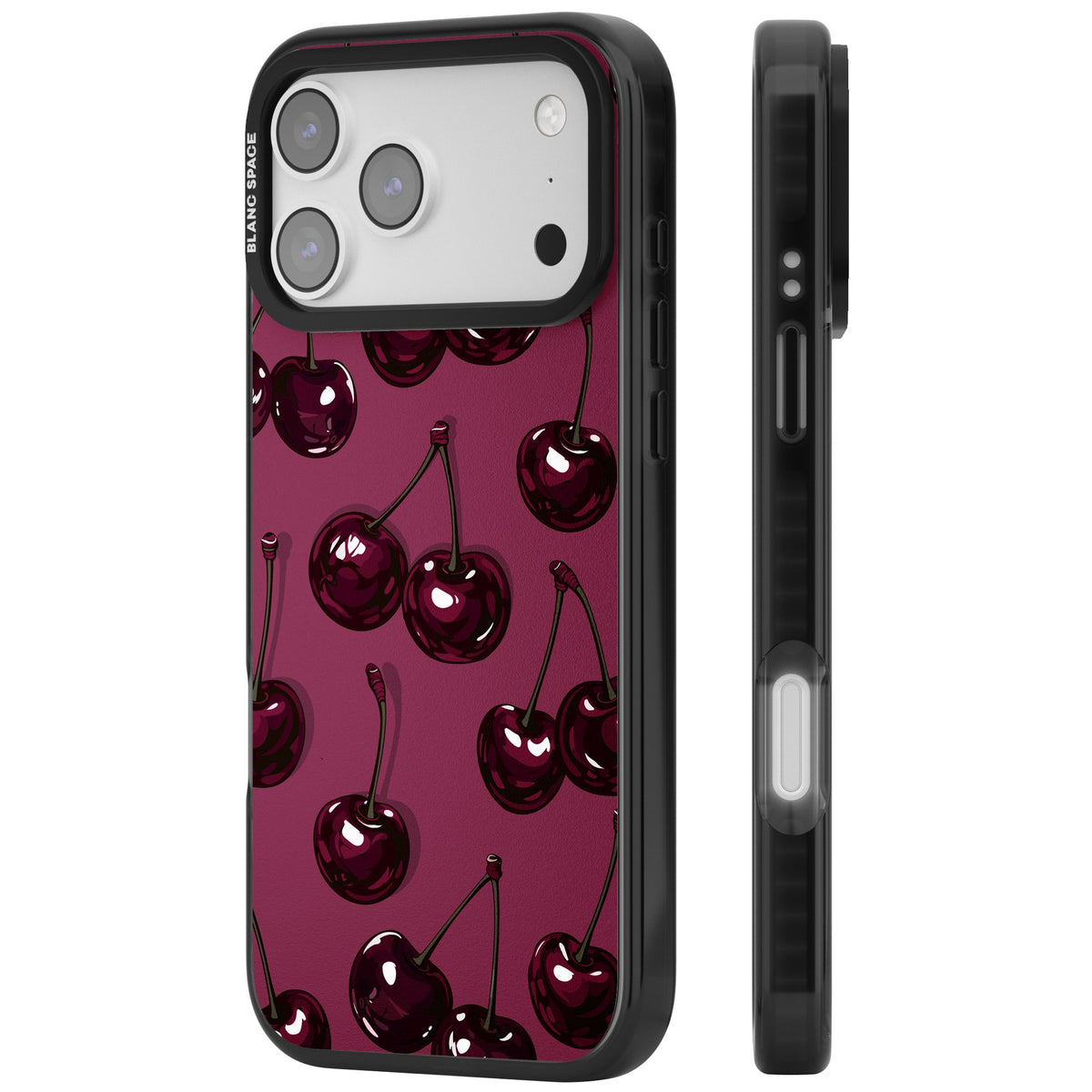 Cherry Soda iPhone 17 Pro Max Impact Black Phone Case side