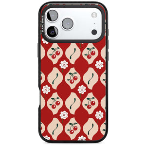 Vintage Cherry Diamond Pattern
