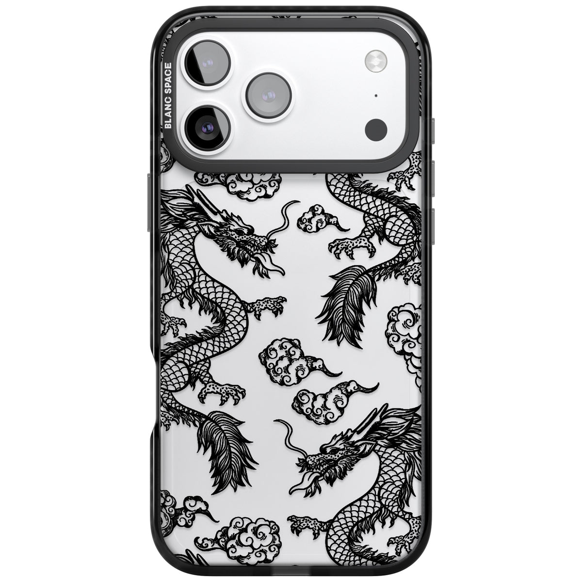 Black Dragons iPhone 17 Pro Max Impact Black Phone Case front