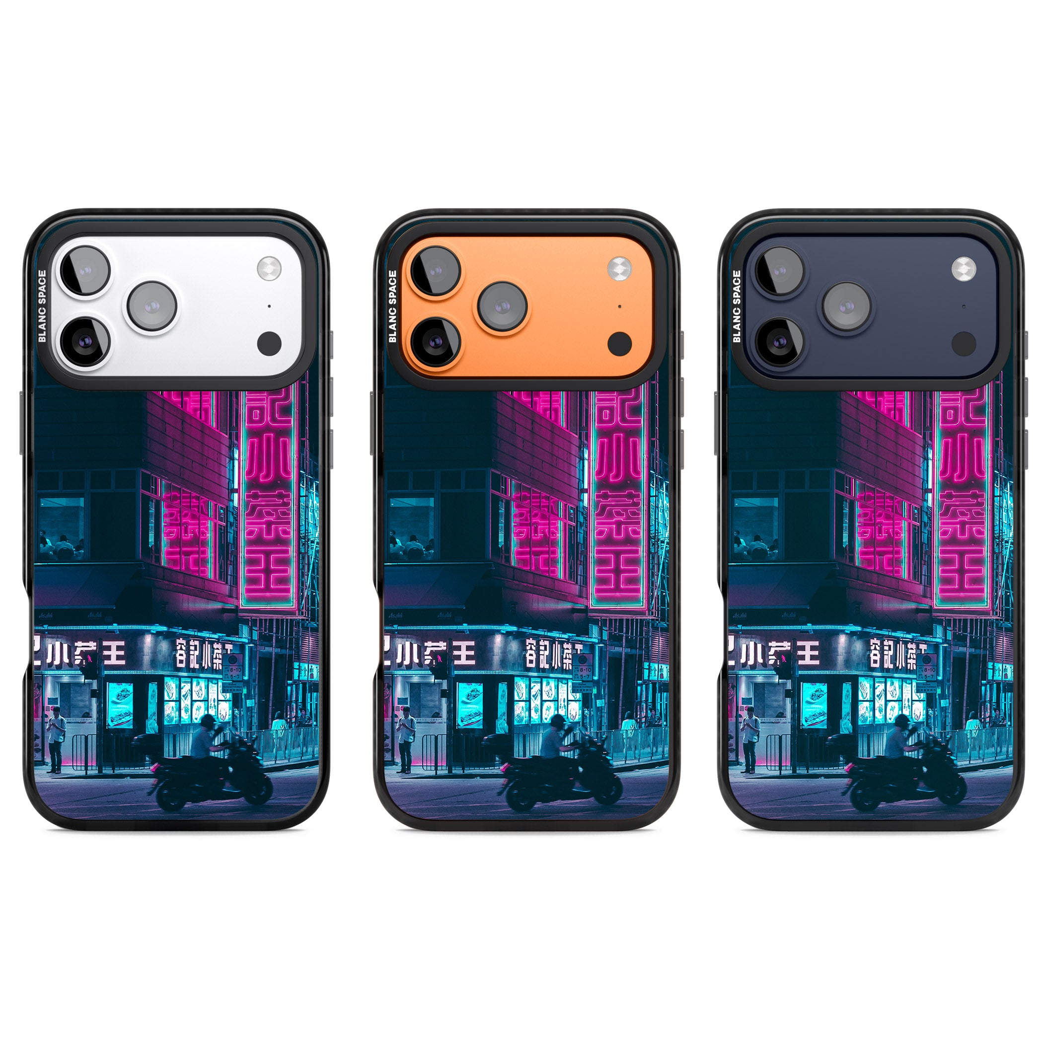 Neon City Ride iPhone 17 Pro Impact Black Phone Case APT Impact Protection