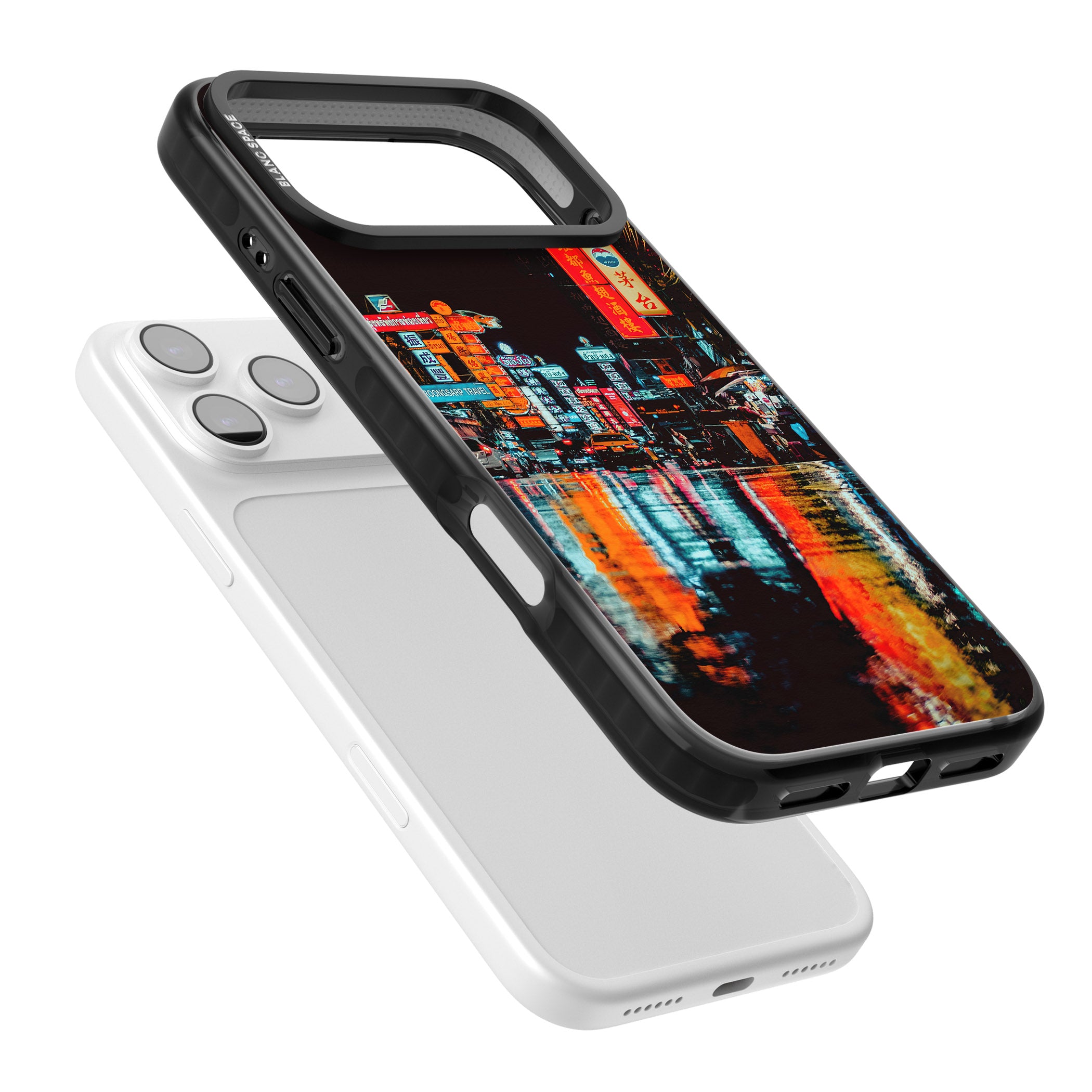 Neon City iPhone 17 Pro Impact Black Phone Case Colours