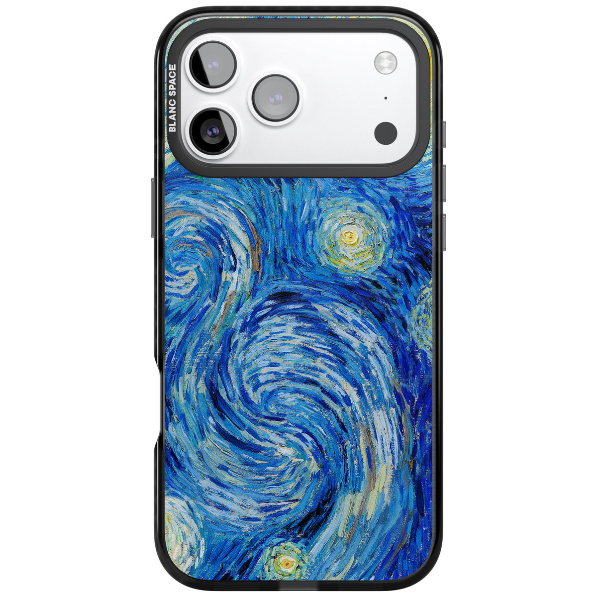 The Starry Night By Vincent Van Gogh iPhone 17 Pro Max Impact Black Phone Case front