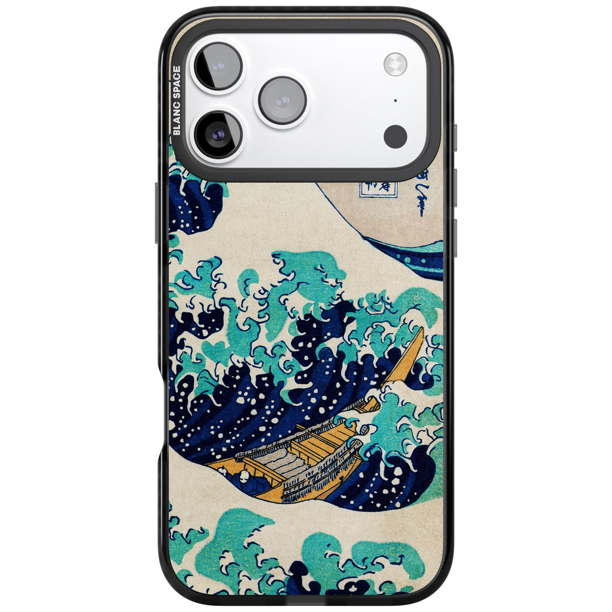 The Great Wave By Katsushika Hokusai iPhone 17 Pro Max Impact Black Phone Case front