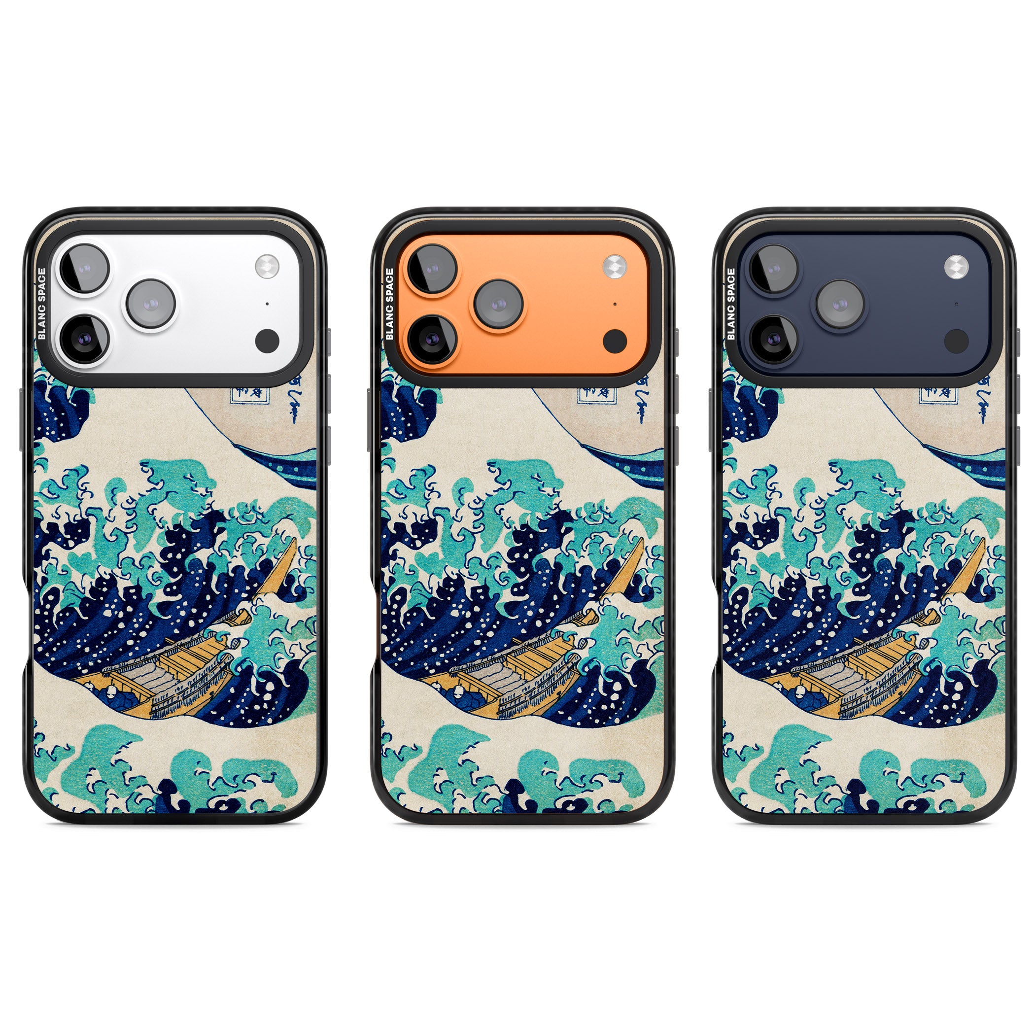 The Great Wave By Katsushika Hokusai iPhone 17 Pro Impact Black Phone Case APT Impact Protection