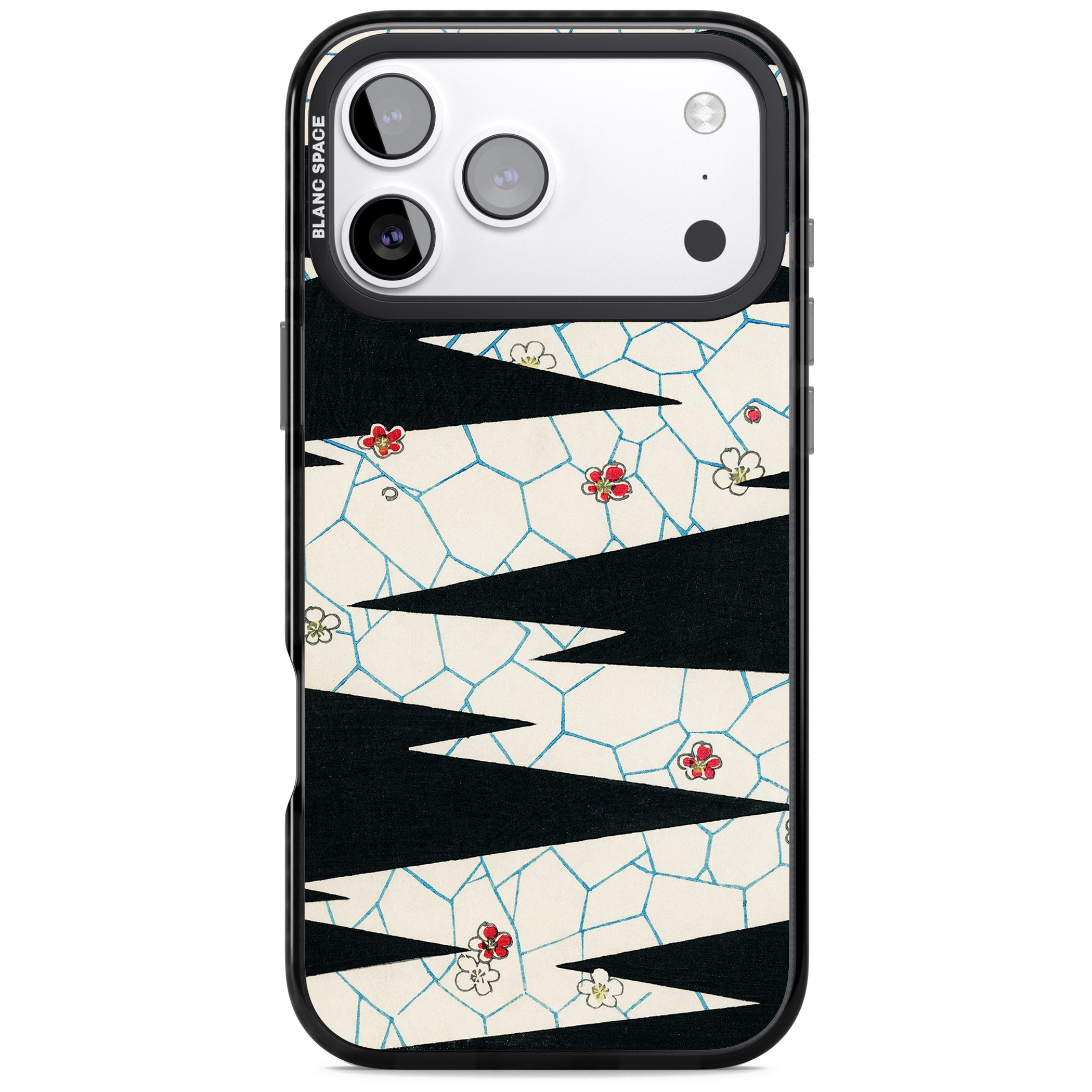 Japanese Flowers By Bijutsu Sekai iPhone 17 Pro Impact Black Phone Case