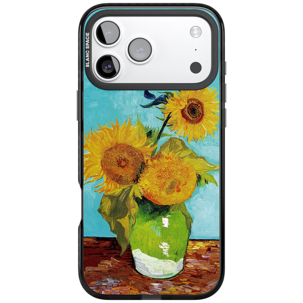 Vase With Three Sunflowers
