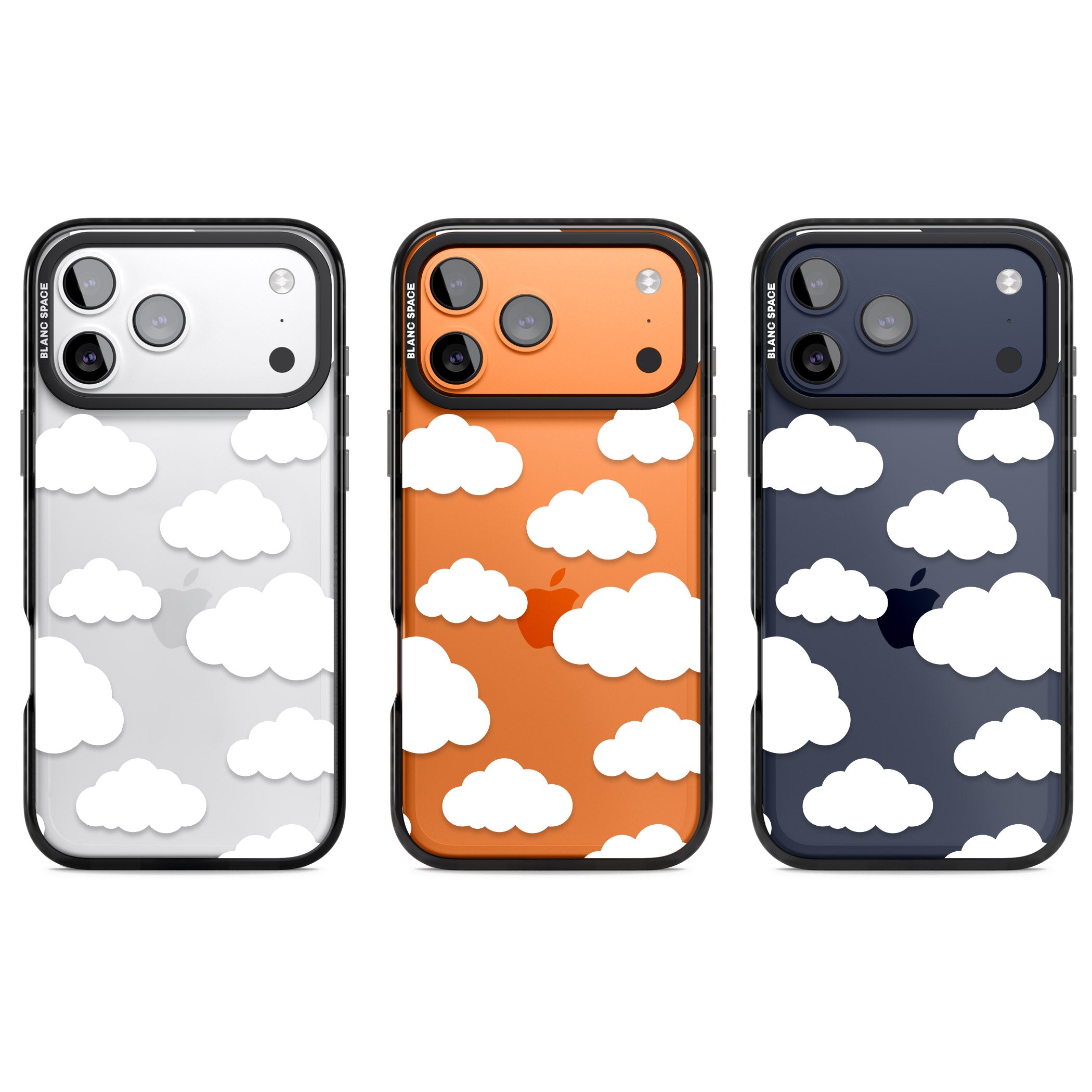 Cloud Pattern iPhone 17 Pro Impact Black Phone Case APT Impact Protection