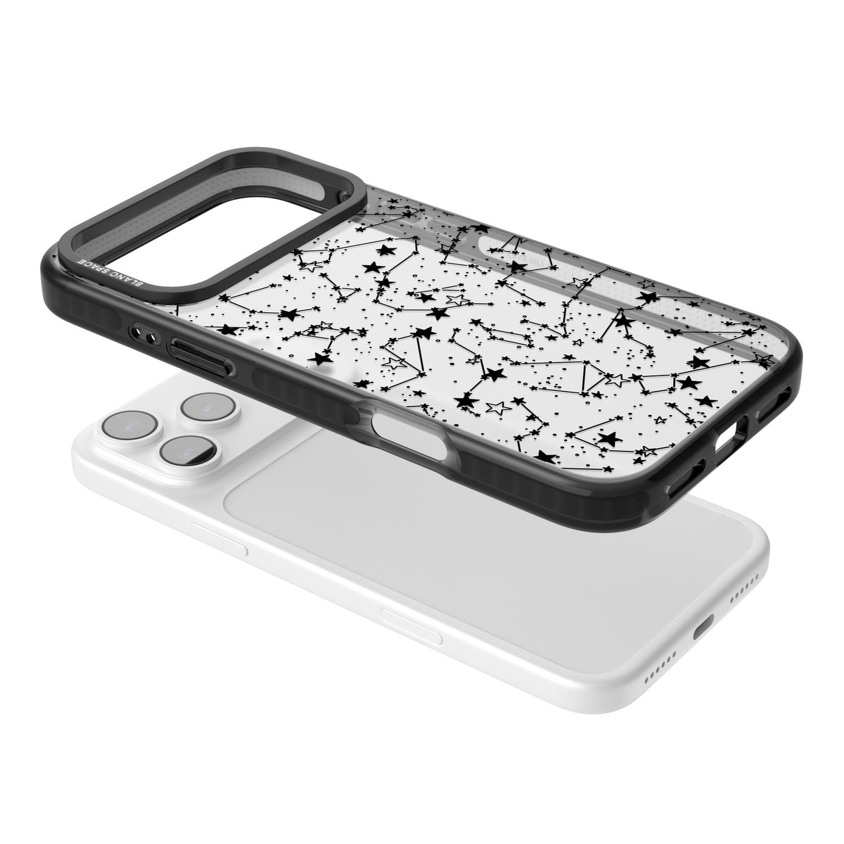 Midnight Constellations iPhone 17 Pro Max Impact Black Phone Case angled
