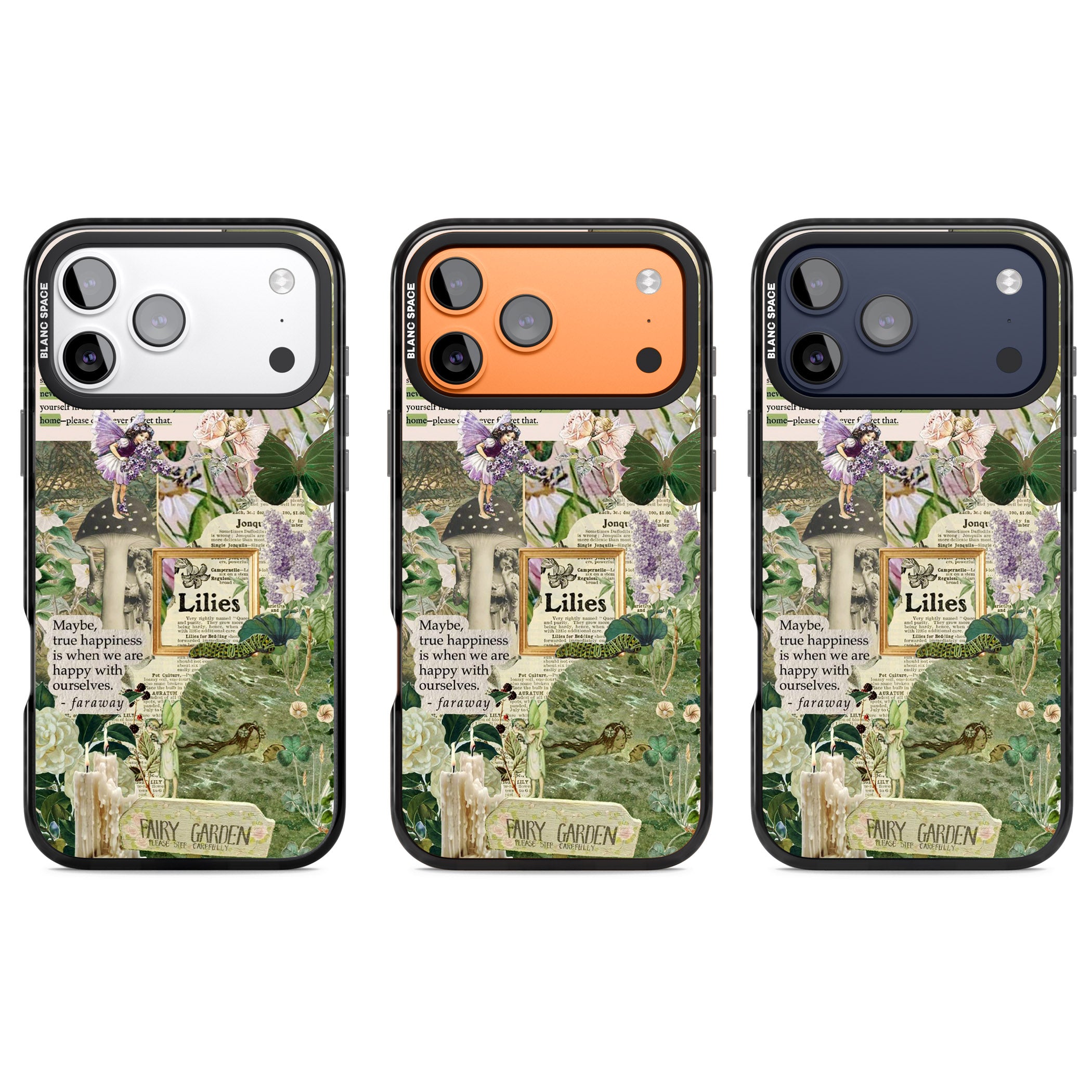 Fairy Garden iPhone 17 Pro Impact Black Phone Case APT Impact Protection