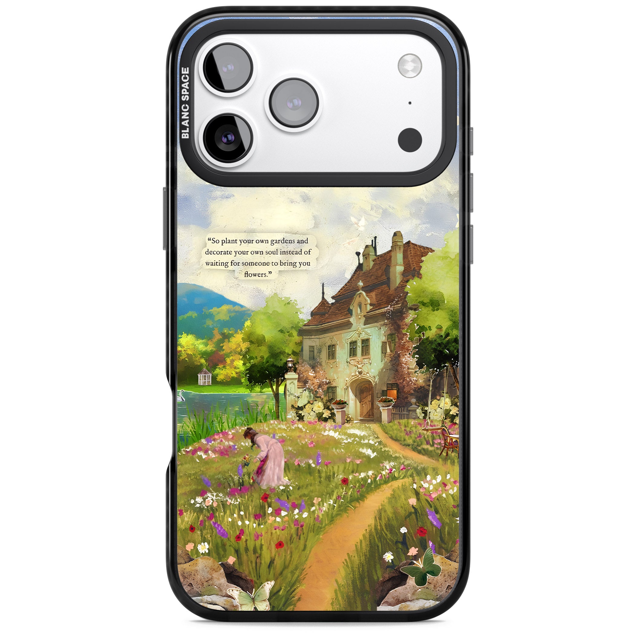 Spring Cottage iPhone 17 Pro Impact Black Phone Case
