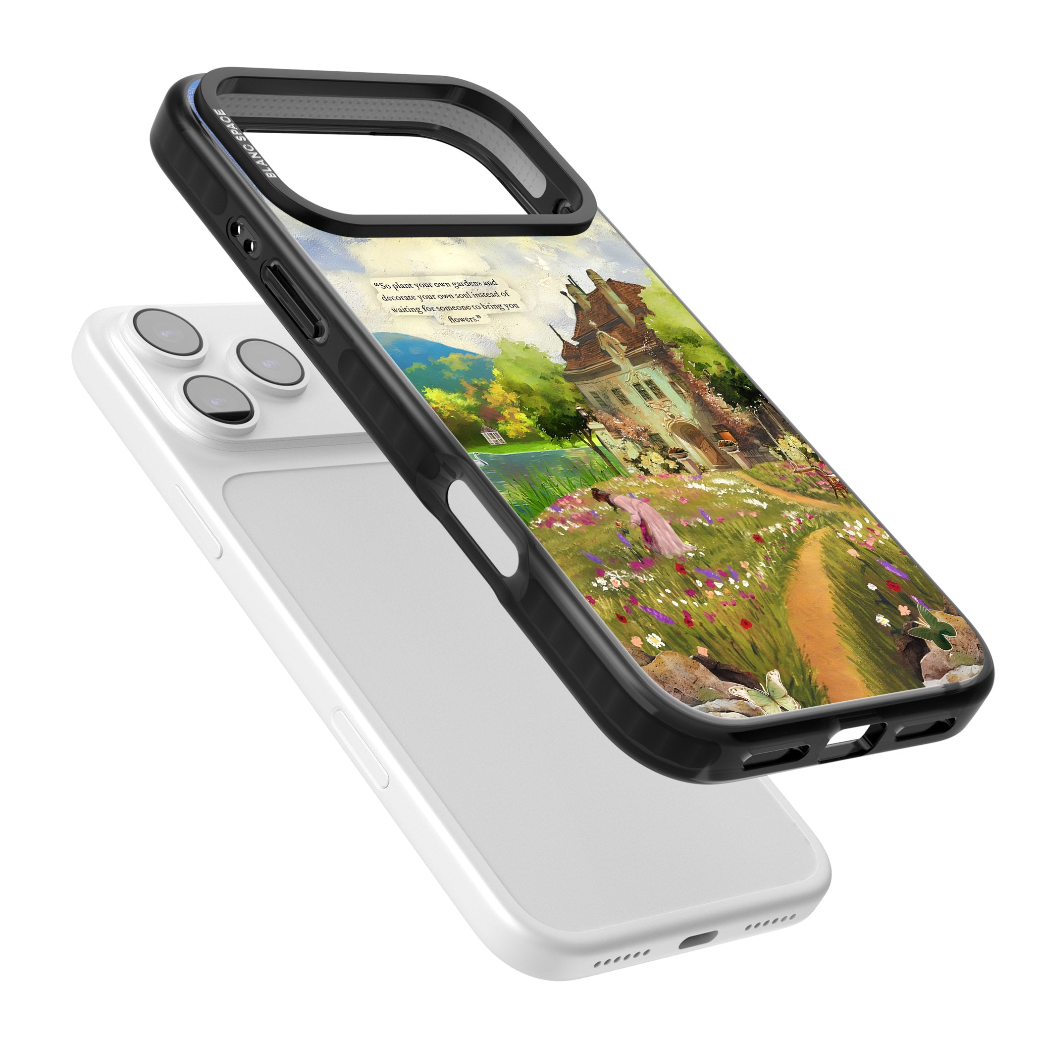 Spring Cottage iPhone 17 Pro Impact Black Phone Case Colours