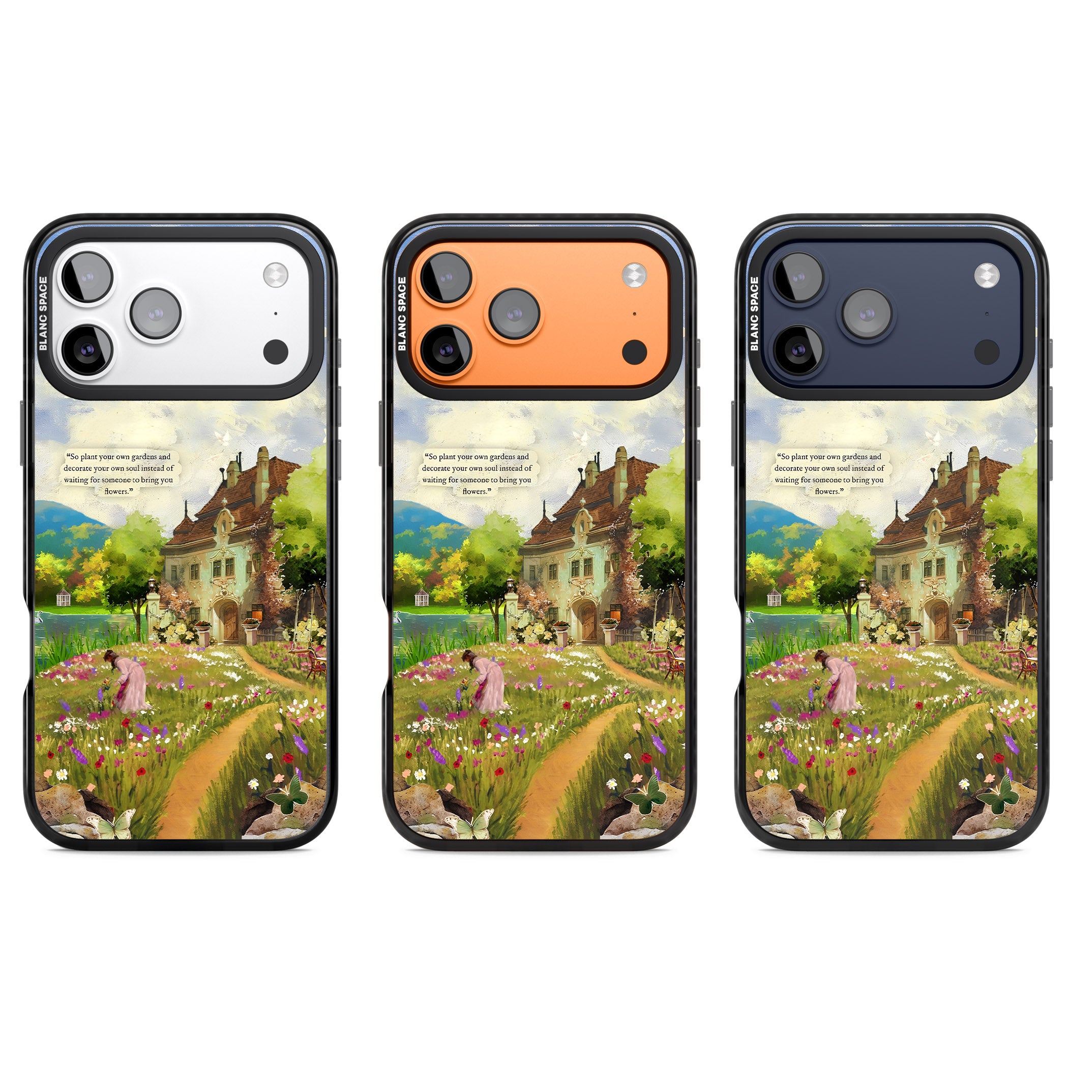 Spring Cottage iPhone 17 Pro Impact Black Phone Case APT Impact Protection
