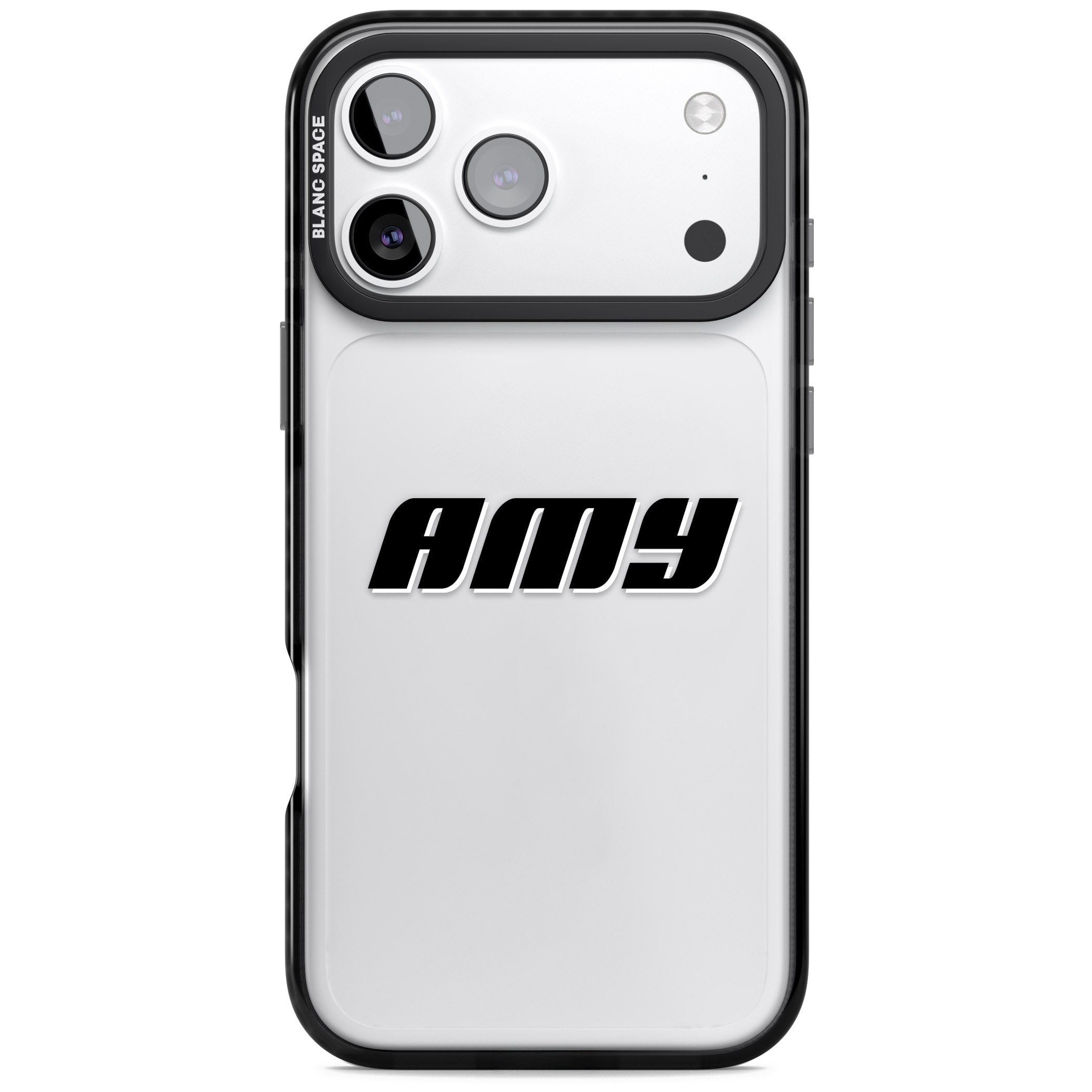 Personalised Bold Name iPhone 17 Pro Impact Black Phone Case