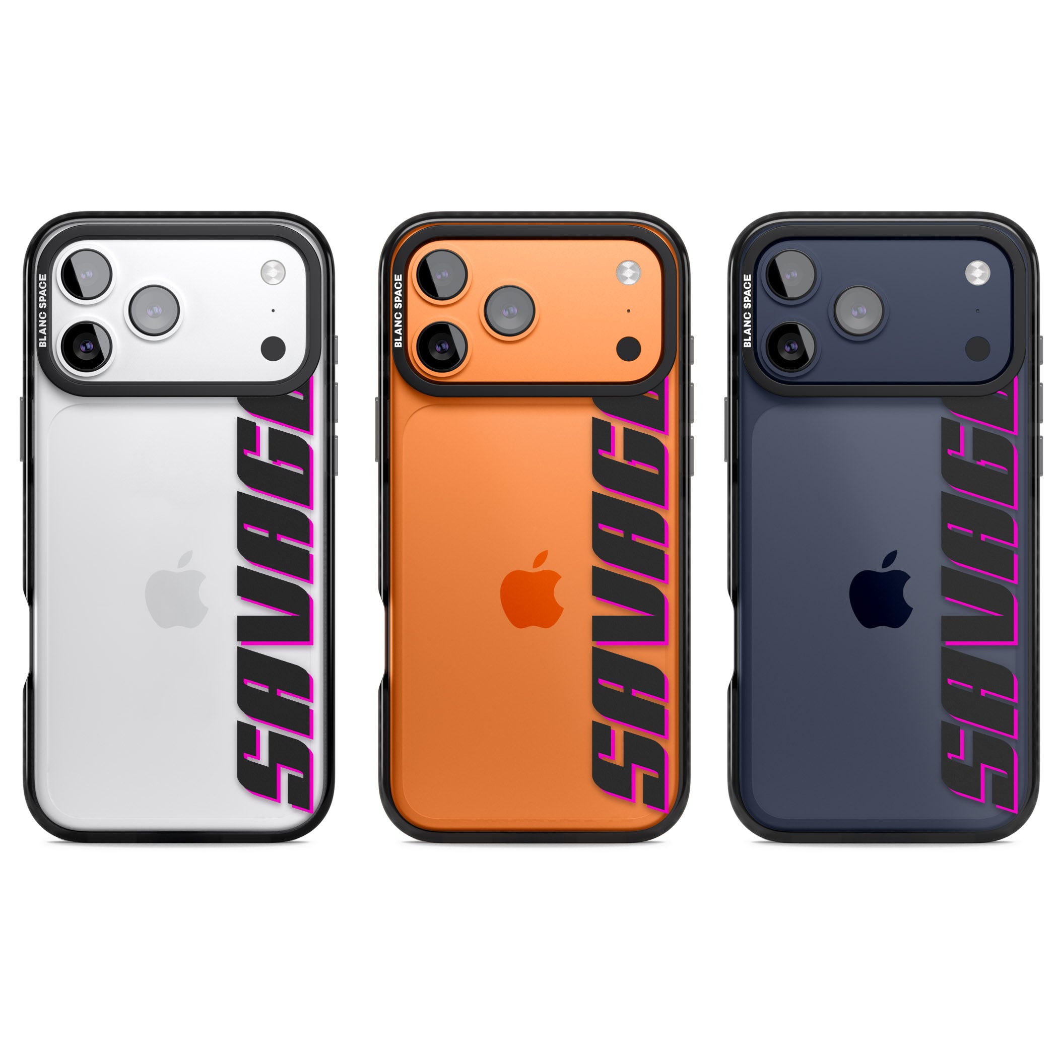 Personalised Cool Vertical Name iPhone 17 Pro Impact Black Phone Case APT Impact Protection