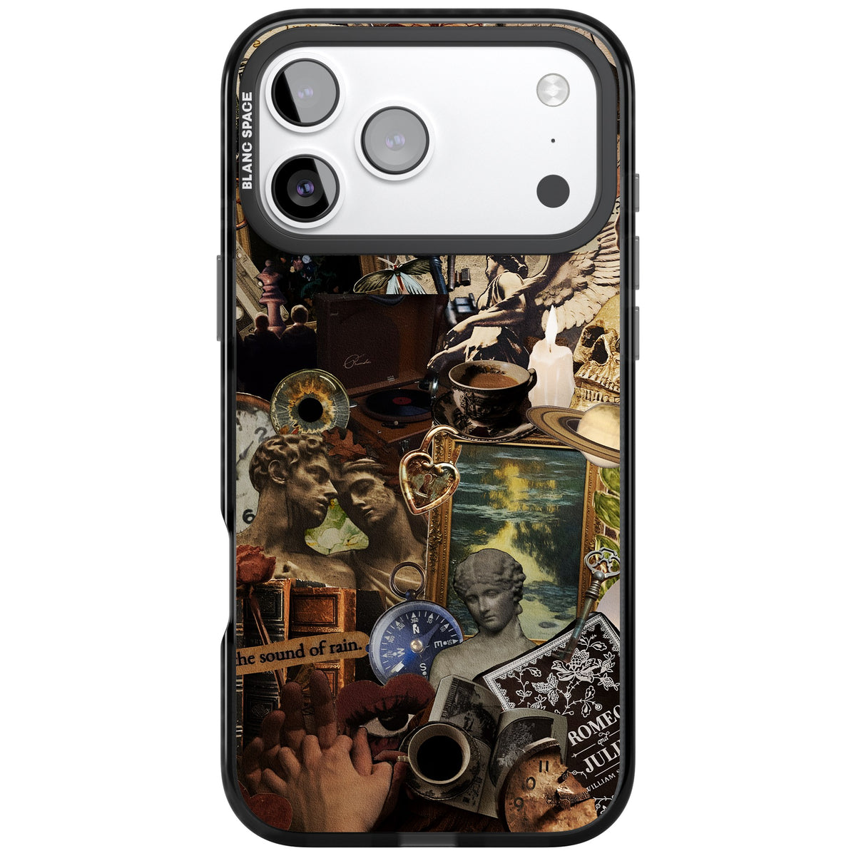 Vintage Academia Collage iPhone 17 Pro Max Impact Black Phone Case front