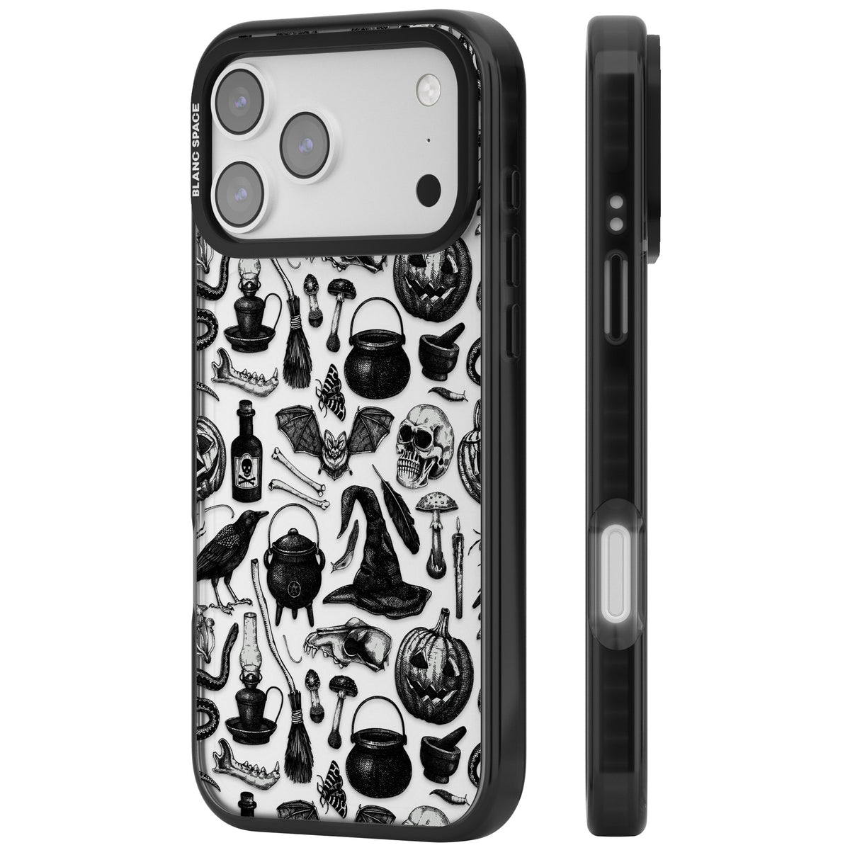 Dark Witchy iPhone 17 Pro Max Impact Black Phone Case side
