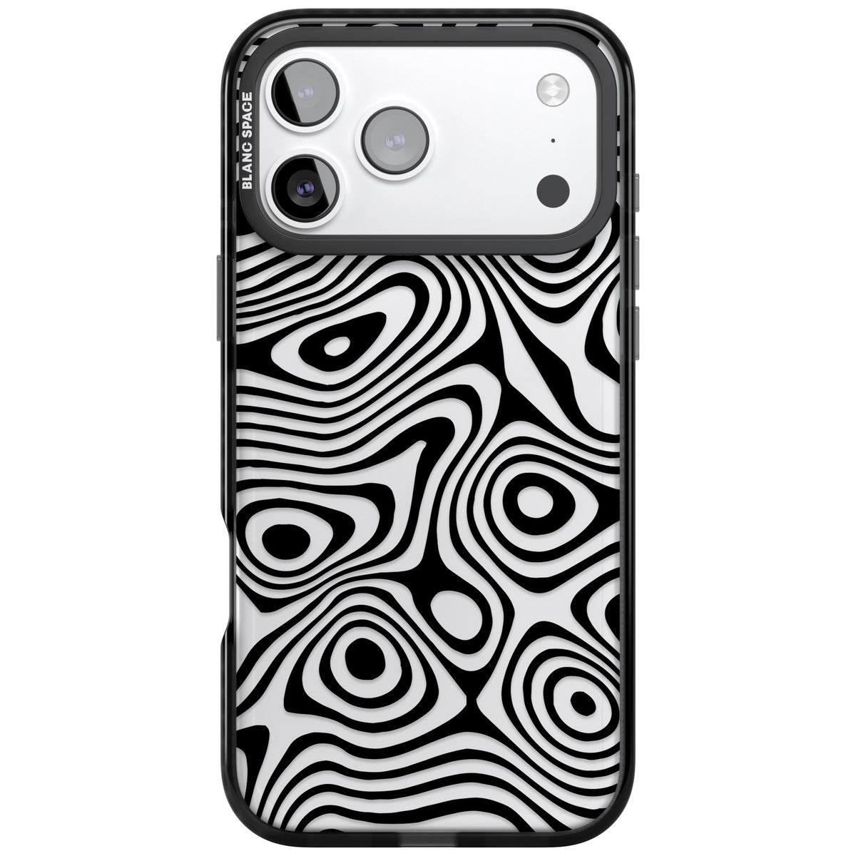 Dark Topographic Map iPhone 17 Pro Max Impact Black Phone Case front
