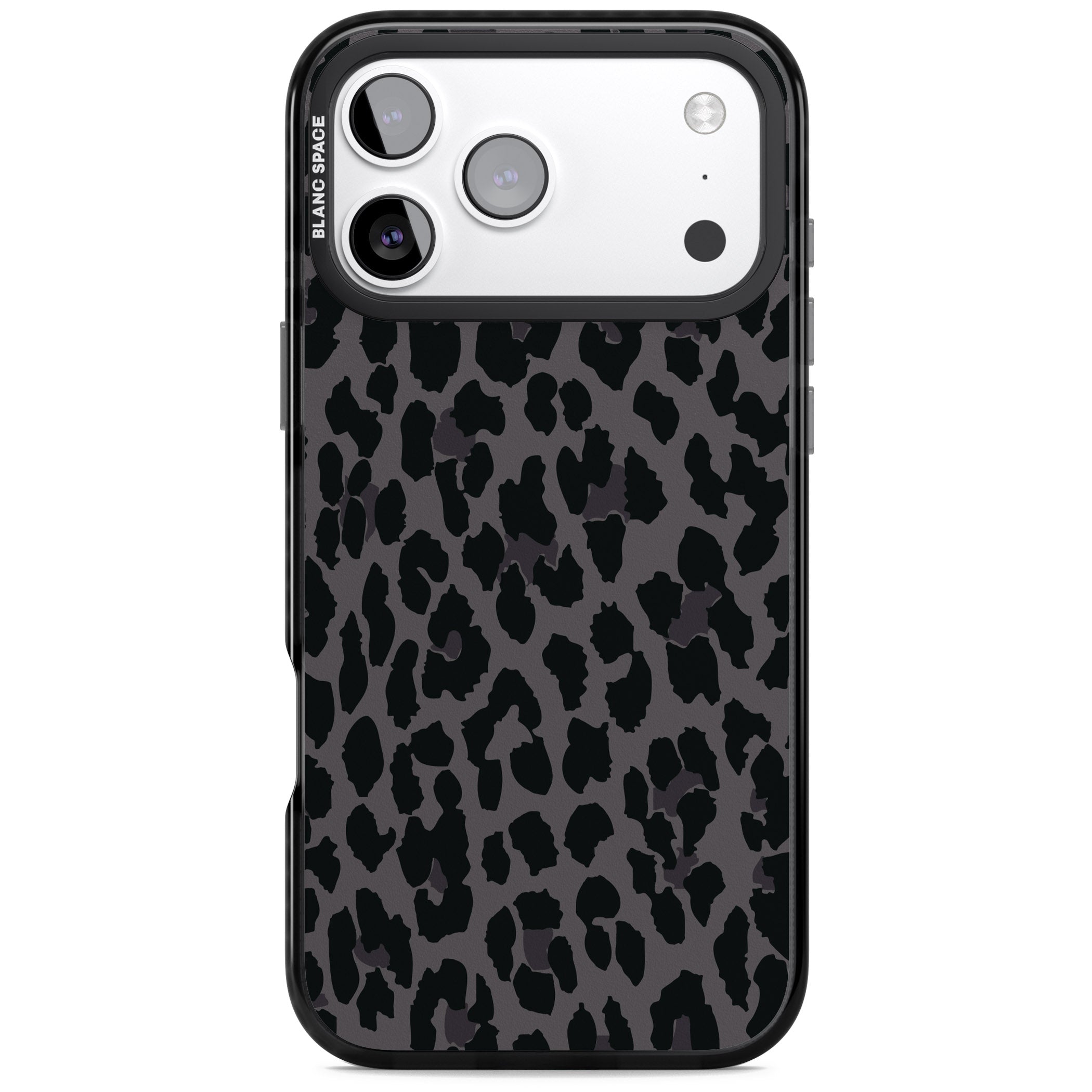 Dark Leopard Print iPhone 17 Pro Impact Black Phone Case