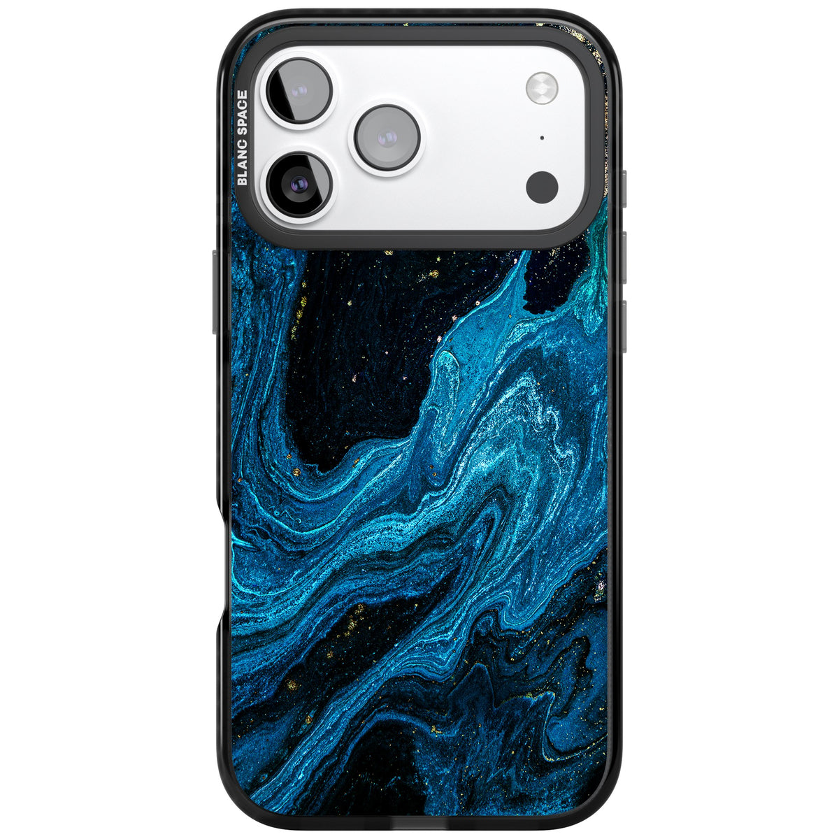 Saphire Lagoon iPhone 17 Pro Max Impact Black Phone Case front