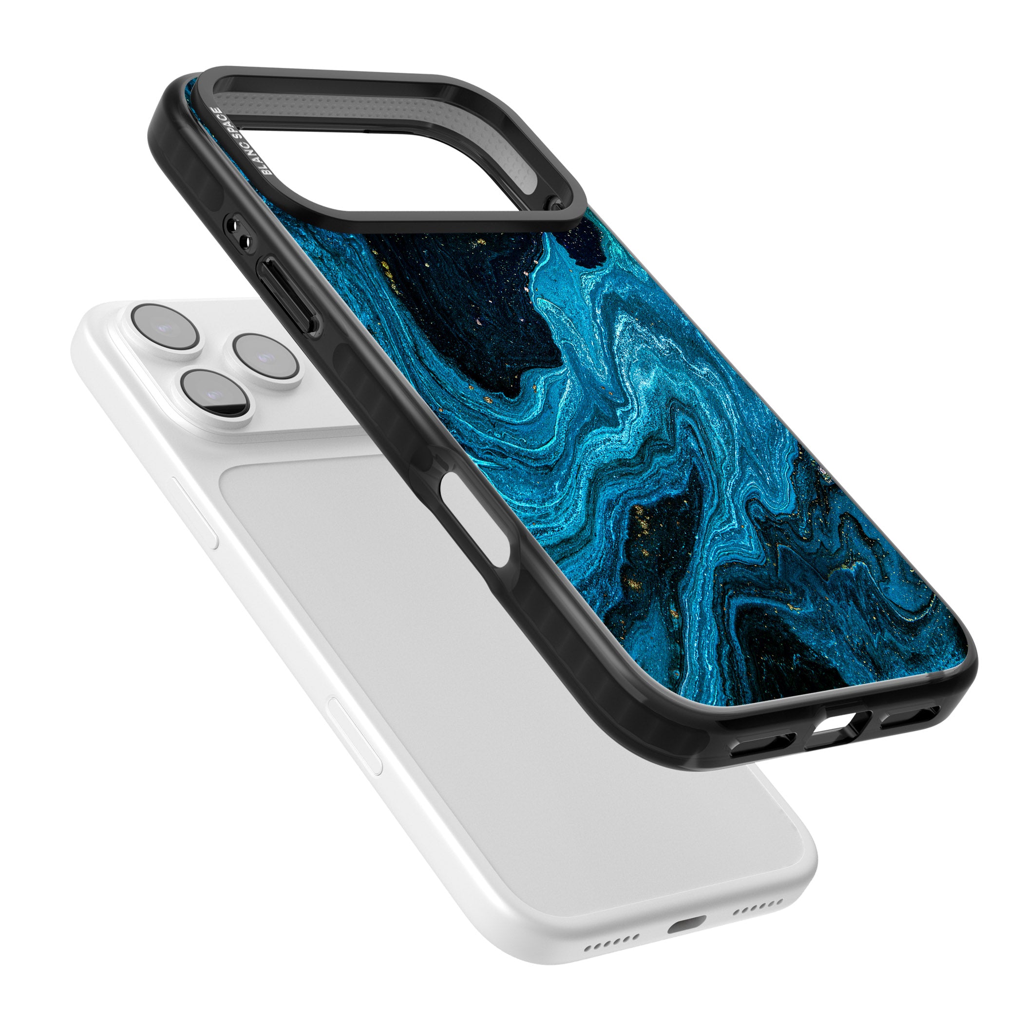 Saphire Lagoon iPhone 17 Pro Impact Black Phone Case Colours
