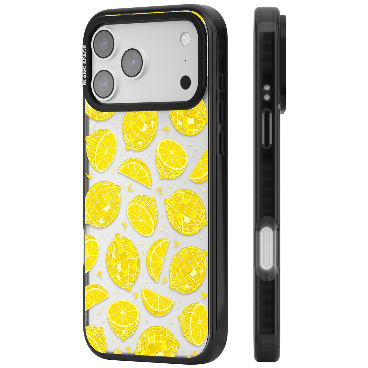 Disco Lemons iPhone 17 Pro Max Impact Black Phone Case side