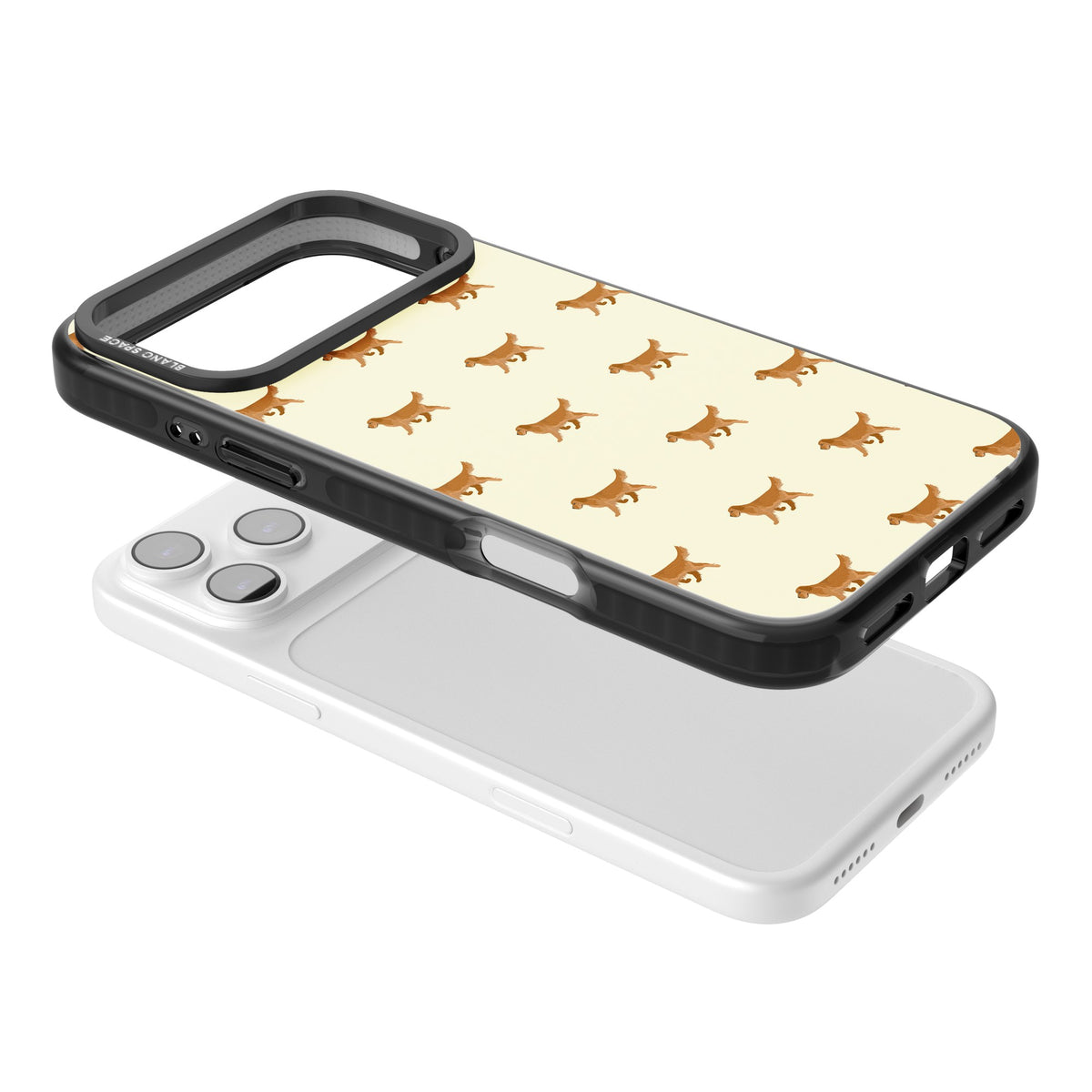 Golden Retriever Dog Pattern iPhone 17 Pro Max Impact Black Phone Case angled