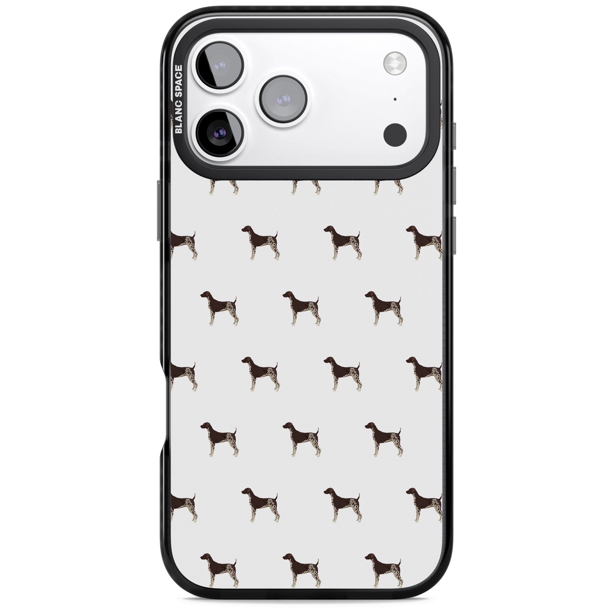 German Shorthaired Pointer Pattern iPhone 17 Pro Impact Black Phone Case