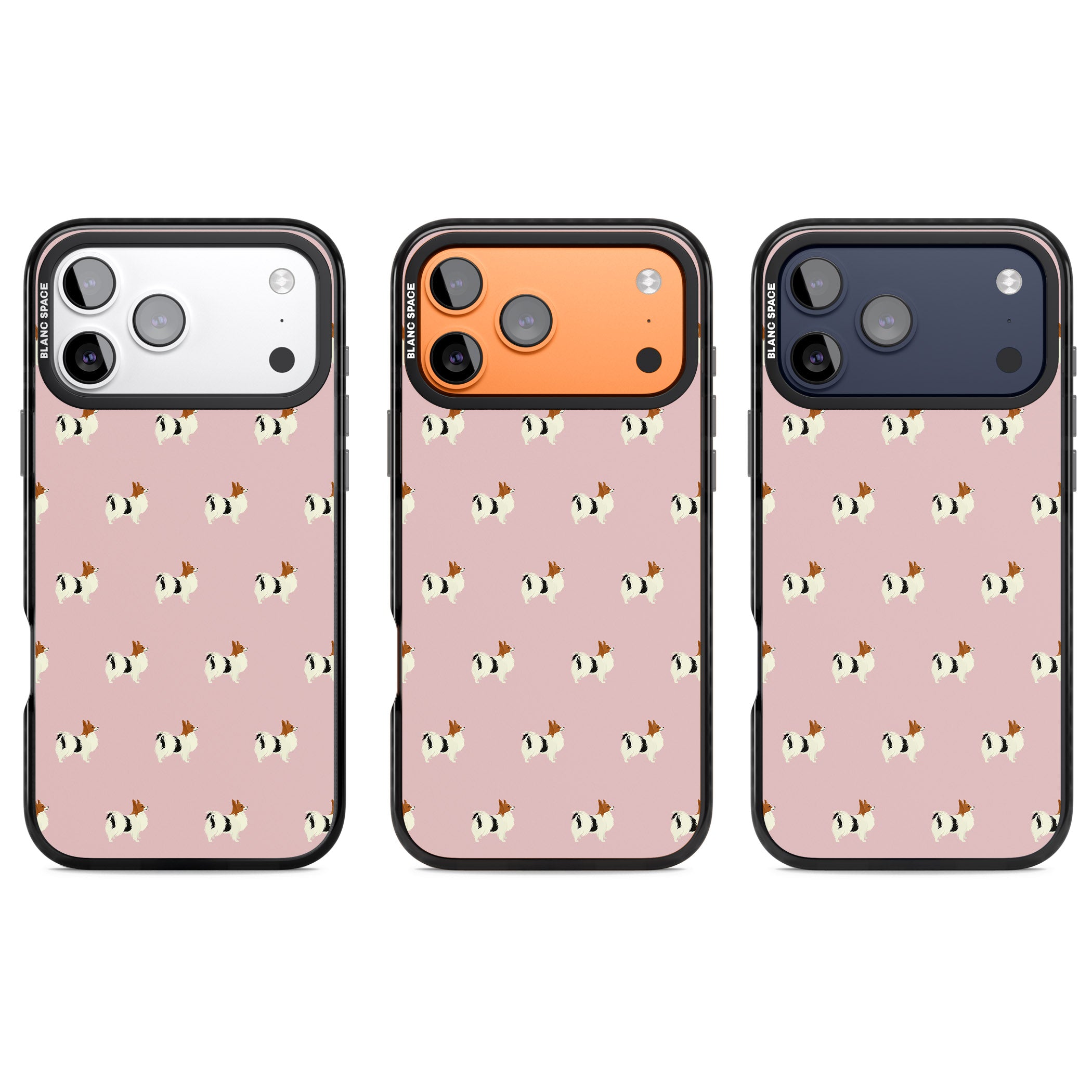 Adorable Dog Print iPhone 17 Pro Impact Black Phone Case APT Impact Protection