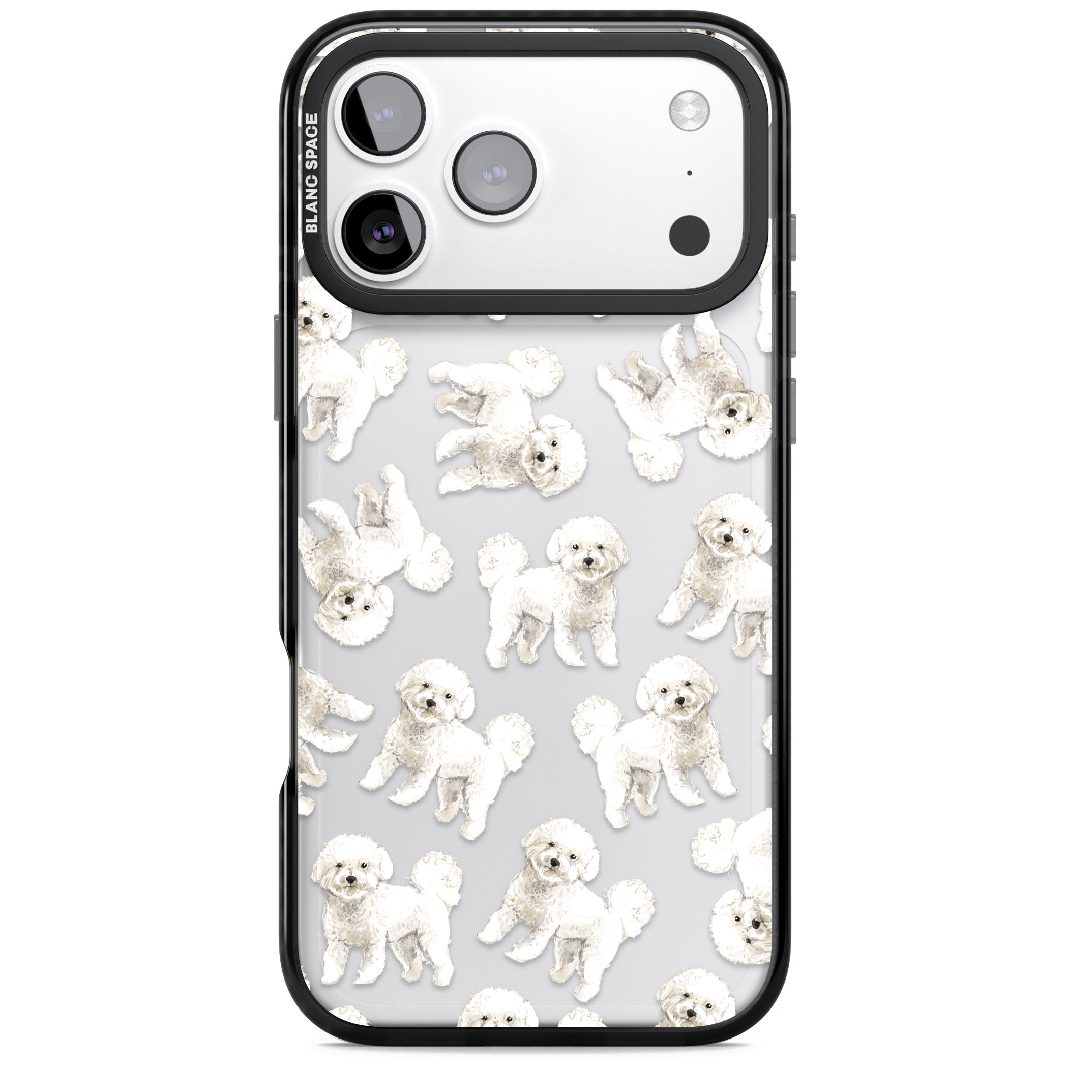 Bichon Frise Watercolor iPhone 17 Pro Impact Black Phone Case