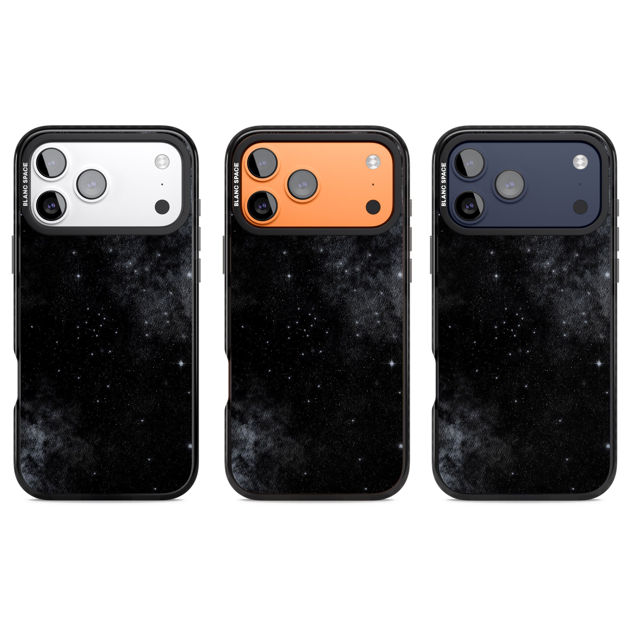 Night Sky Galaxies: Shimmering Stars iPhone 17 Pro Impact Black Phone Case APT Impact Protection