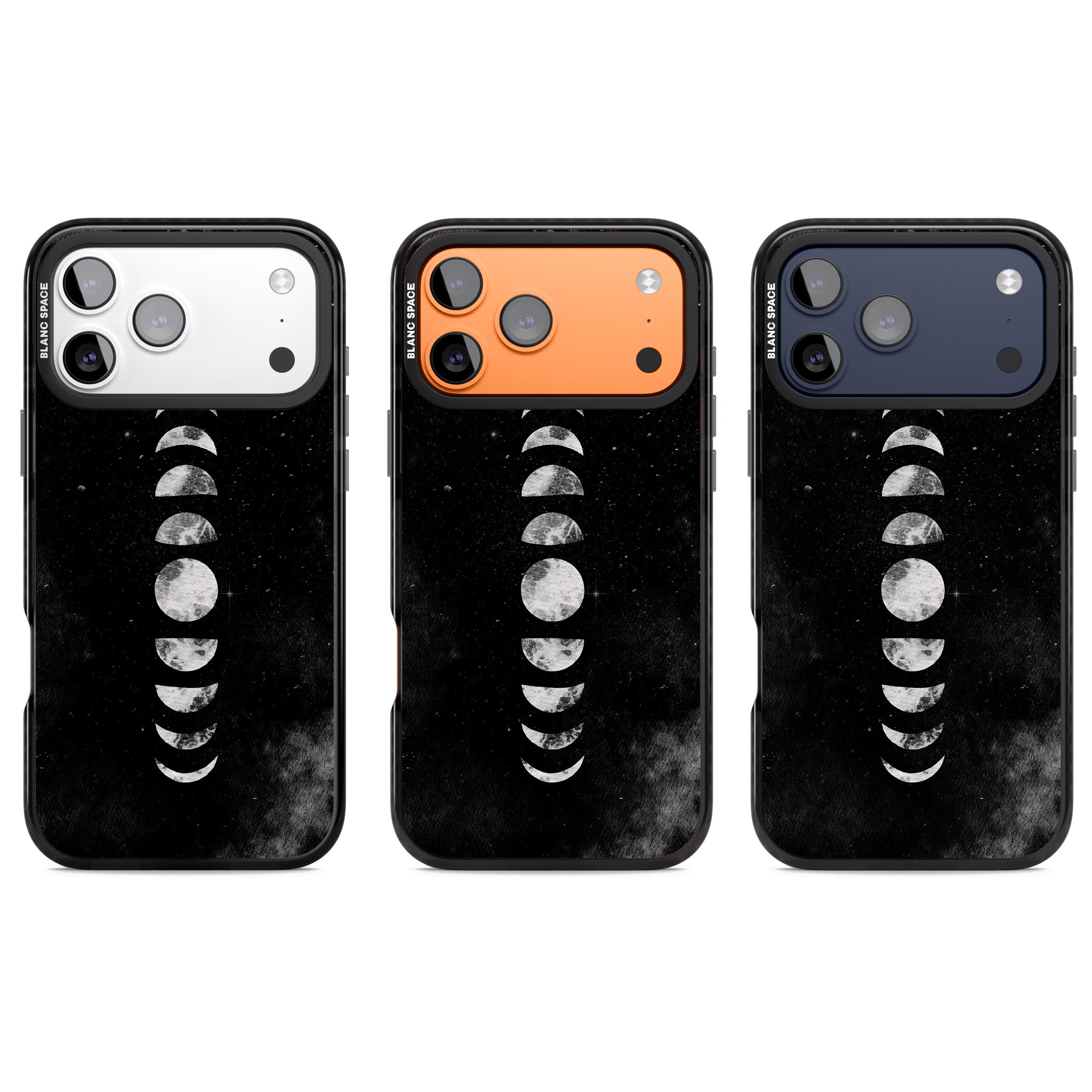 Lunar Phases iPhone 17 Pro Impact Black Phone Case APT Impact Protection