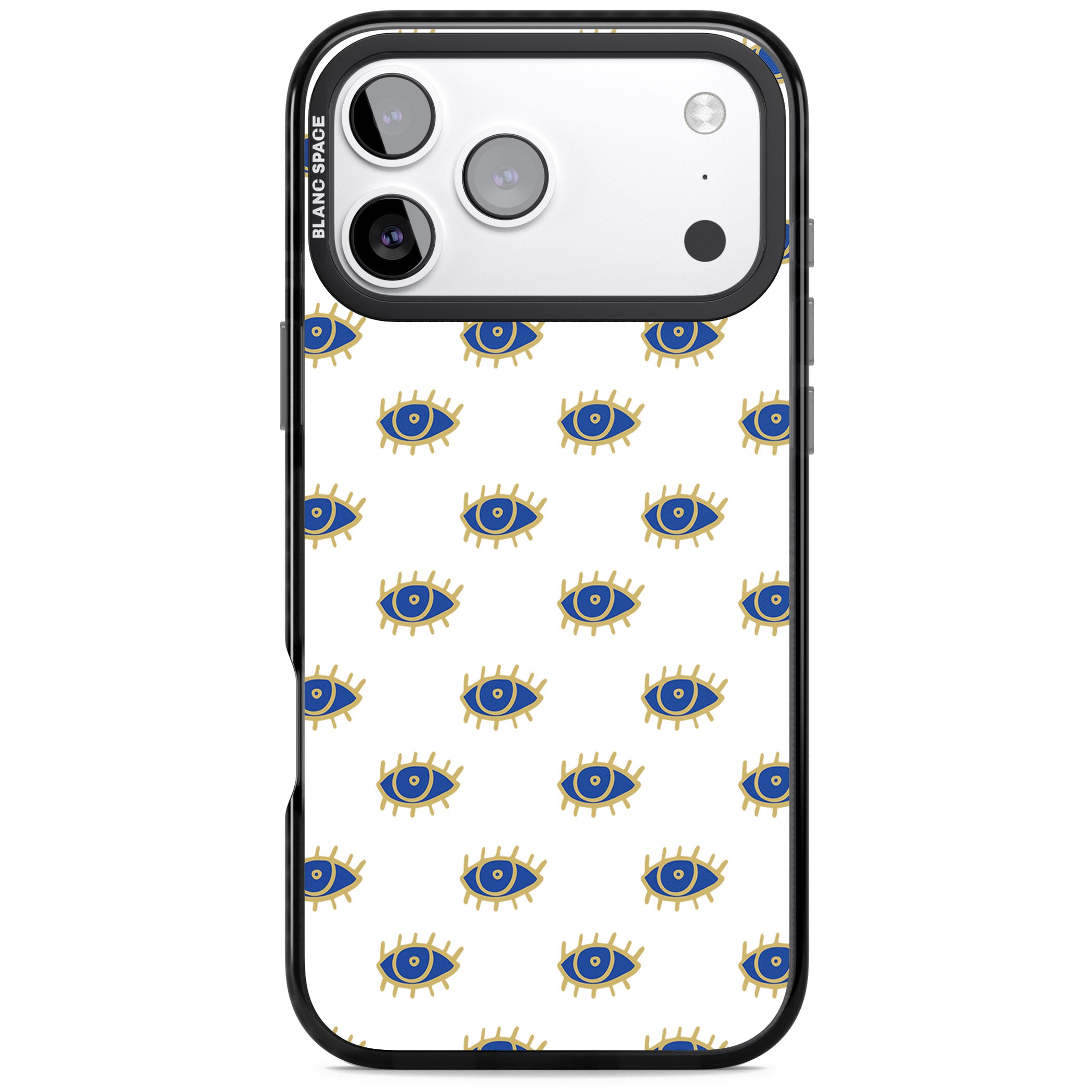 Gold Eye Pattern iPhone 17 Pro Impact Black Phone Case