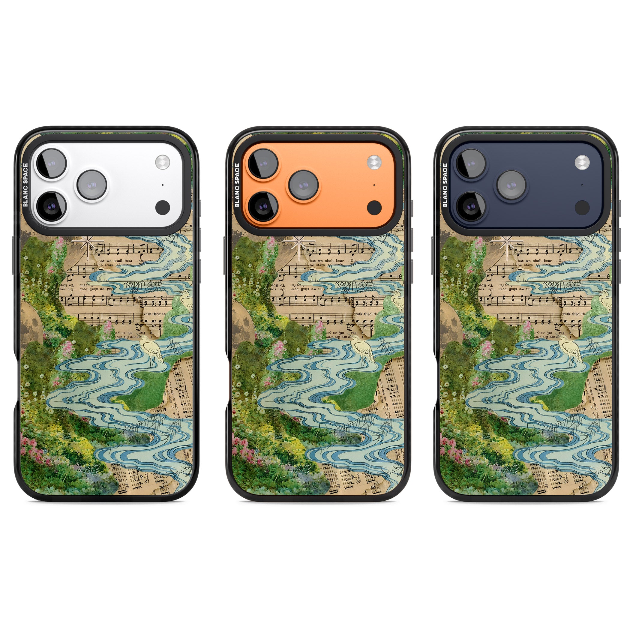 Musical River iPhone 17 Pro Impact Black Phone Case APT Impact Protection