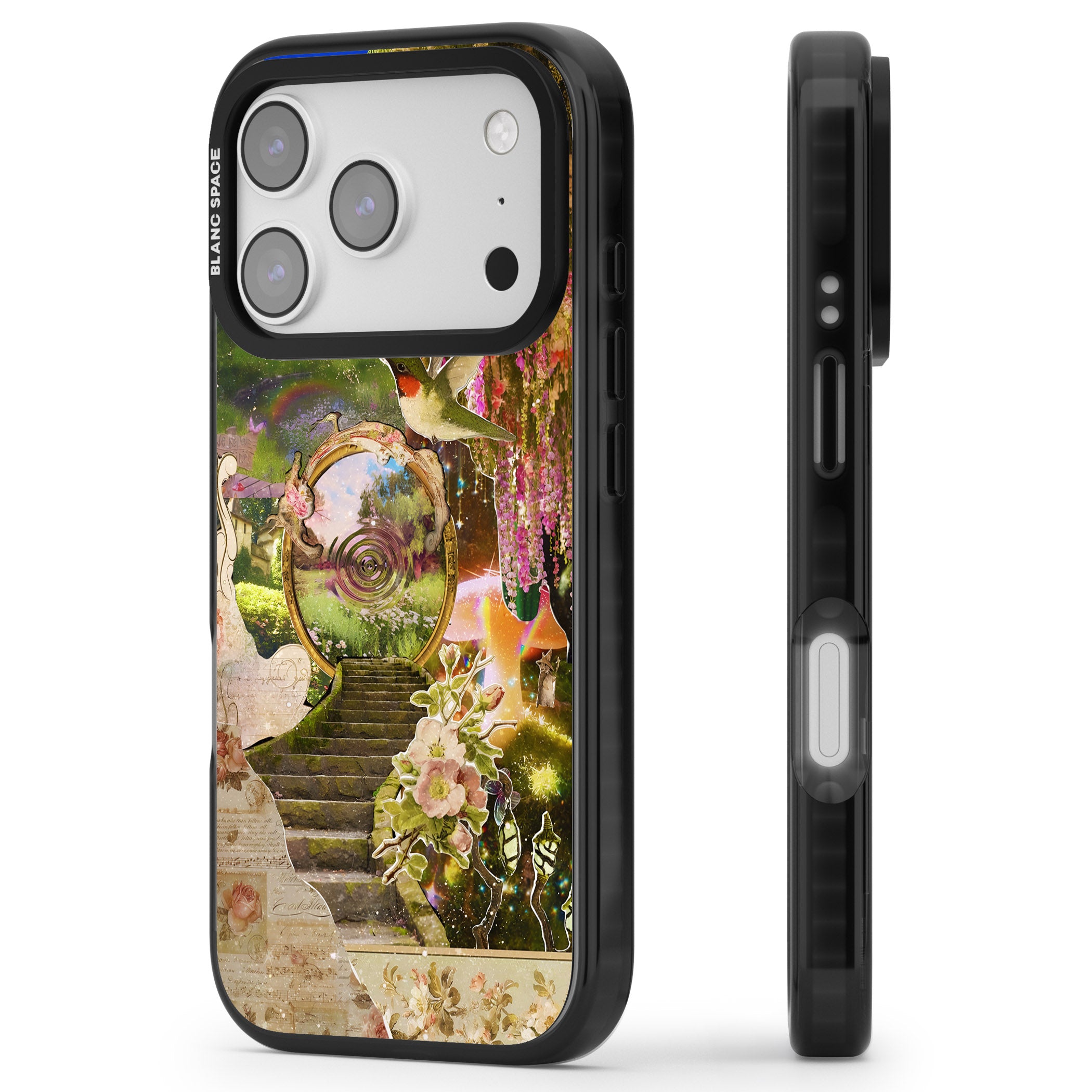 Fairy Portal iPhone 17 Pro Impact Black Phone Case Side Profile