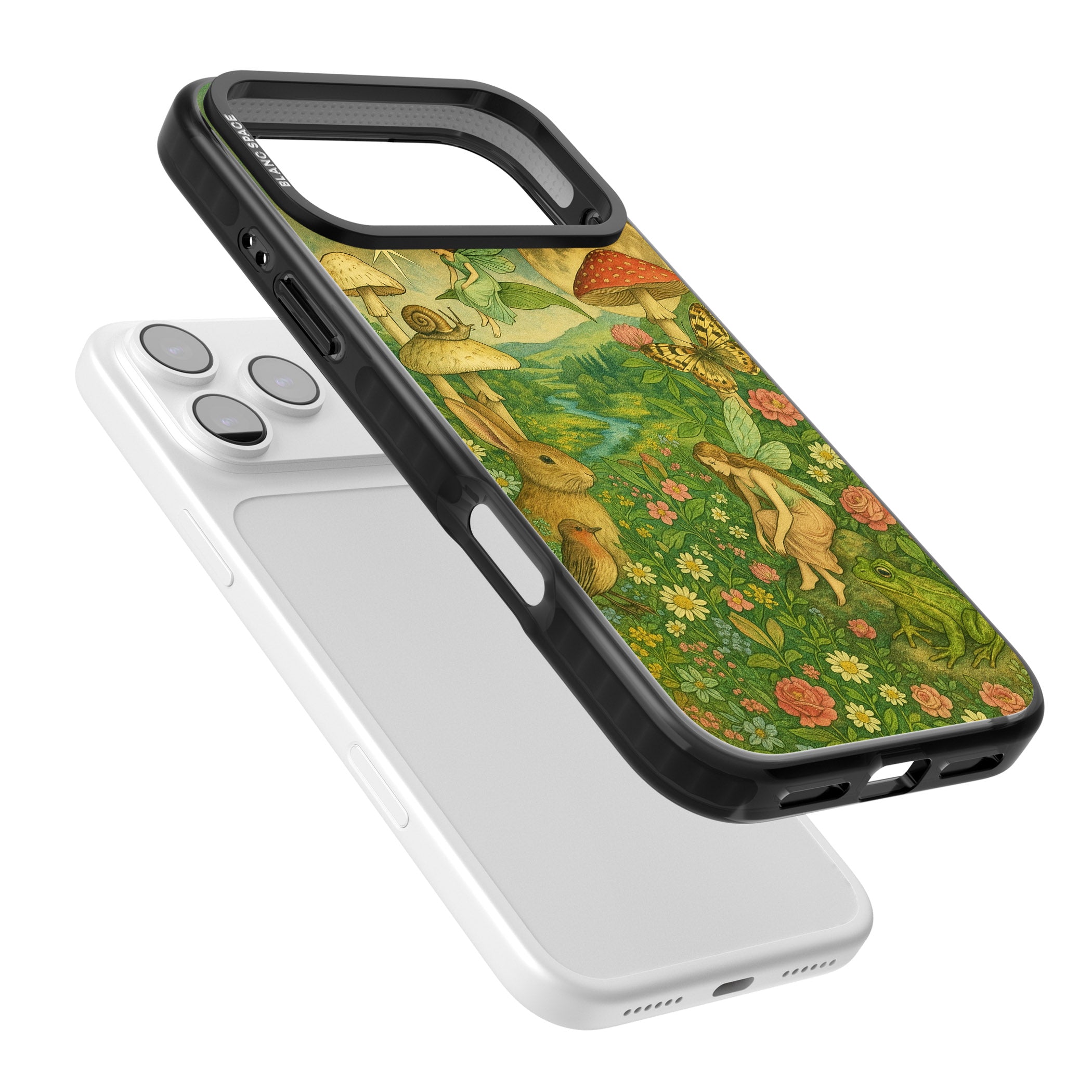 Fairies & Flowers iPhone 17 Pro Impact Black Phone Case Colours