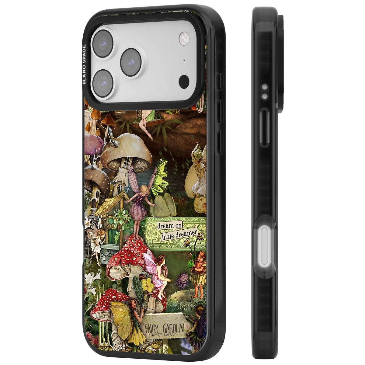 Dreamy Garden iPhone 17 Pro Max Impact Black Phone Case side
