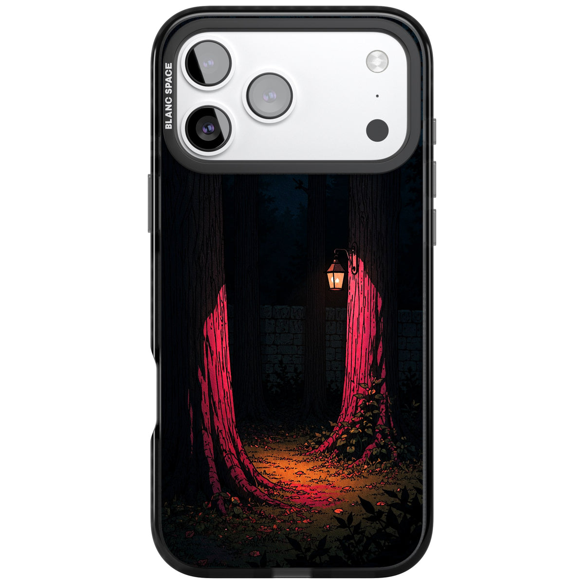 Forest Lantern iPhone 17 Pro Max Impact Black Phone Case front
