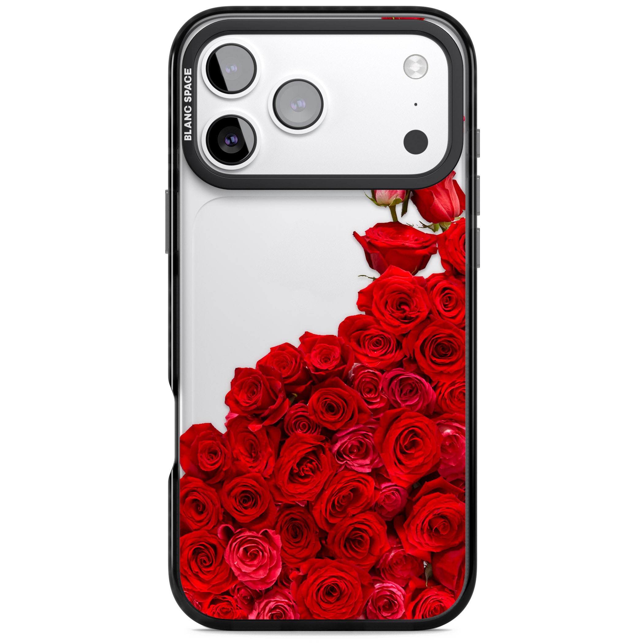Floral Roses iPhone 17 Pro Impact Black Phone Case