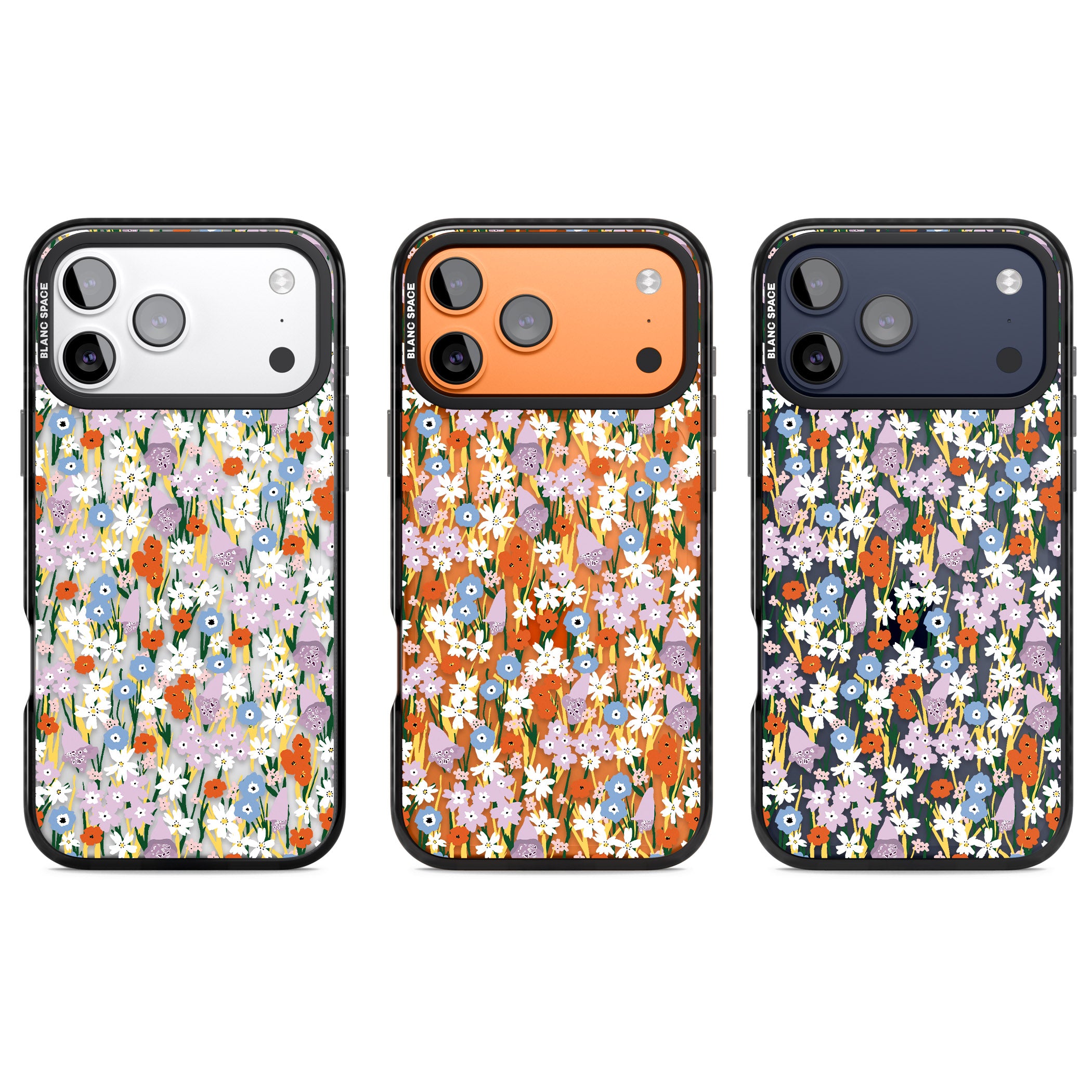 Vibrant Floral Garden iPhone 17 Pro Impact Black Phone Case APT Impact Protection
