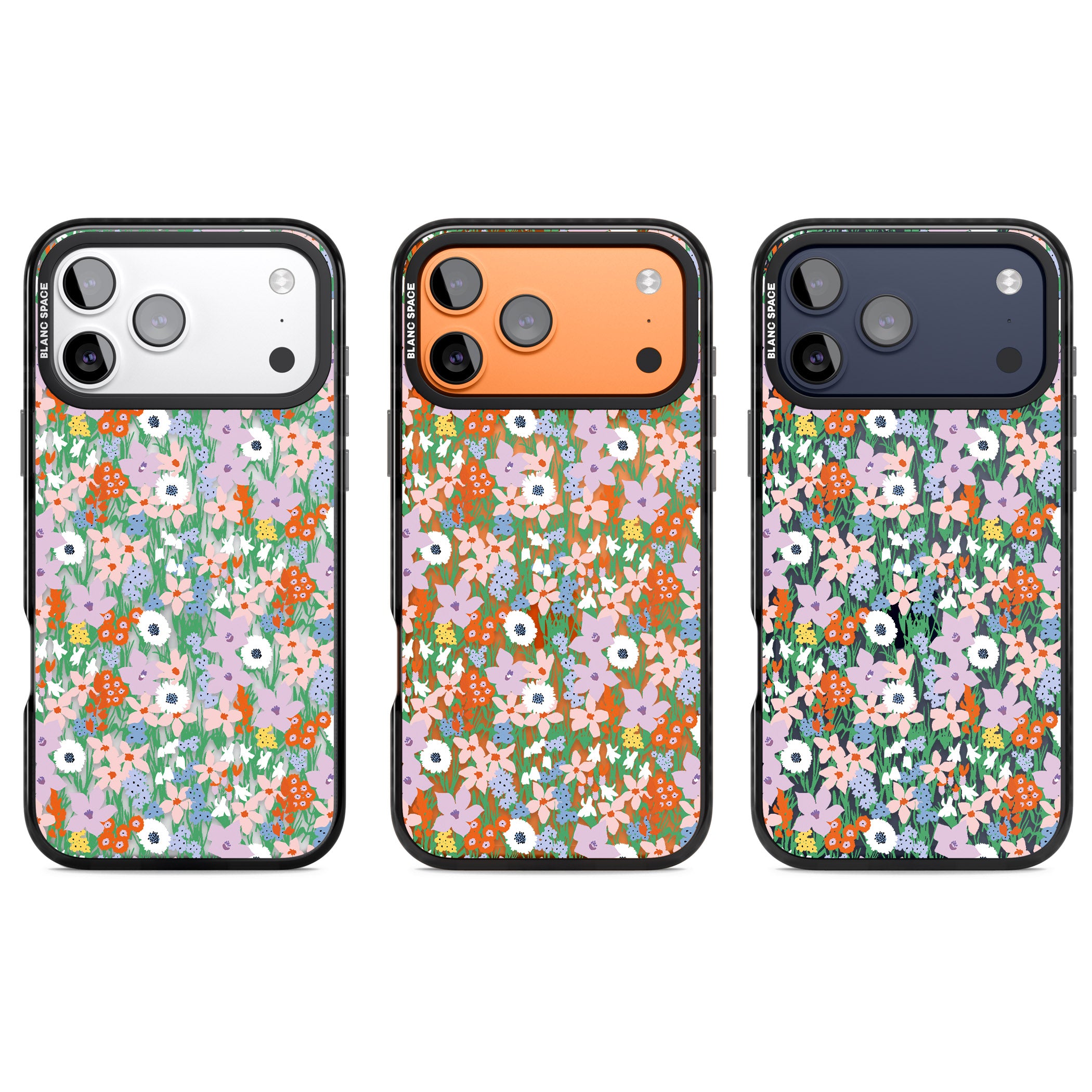 Floral Bloom Jazzy iPhone 17 Pro Impact Black Phone Case APT Impact Protection