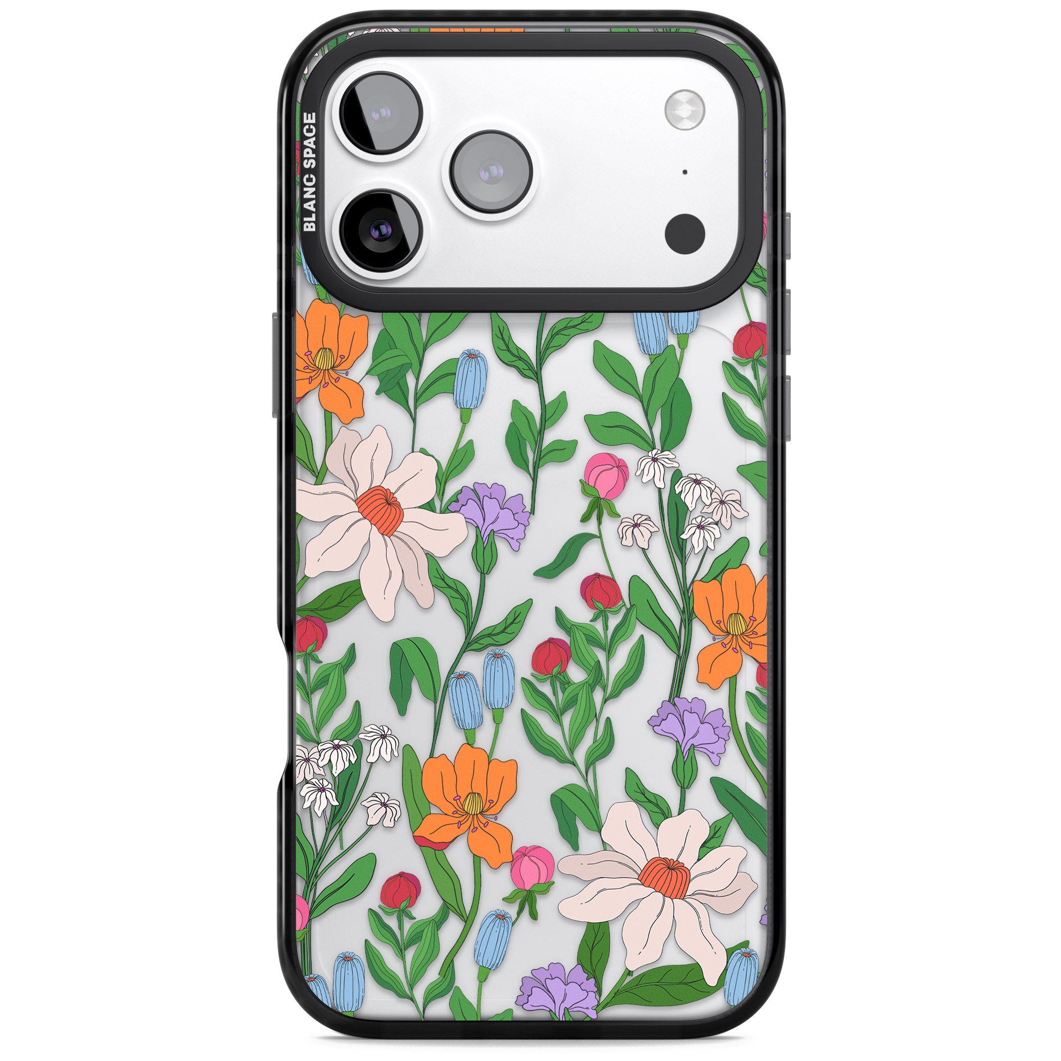 Full Bloom iPhone 17 Pro Impact Black Phone Case