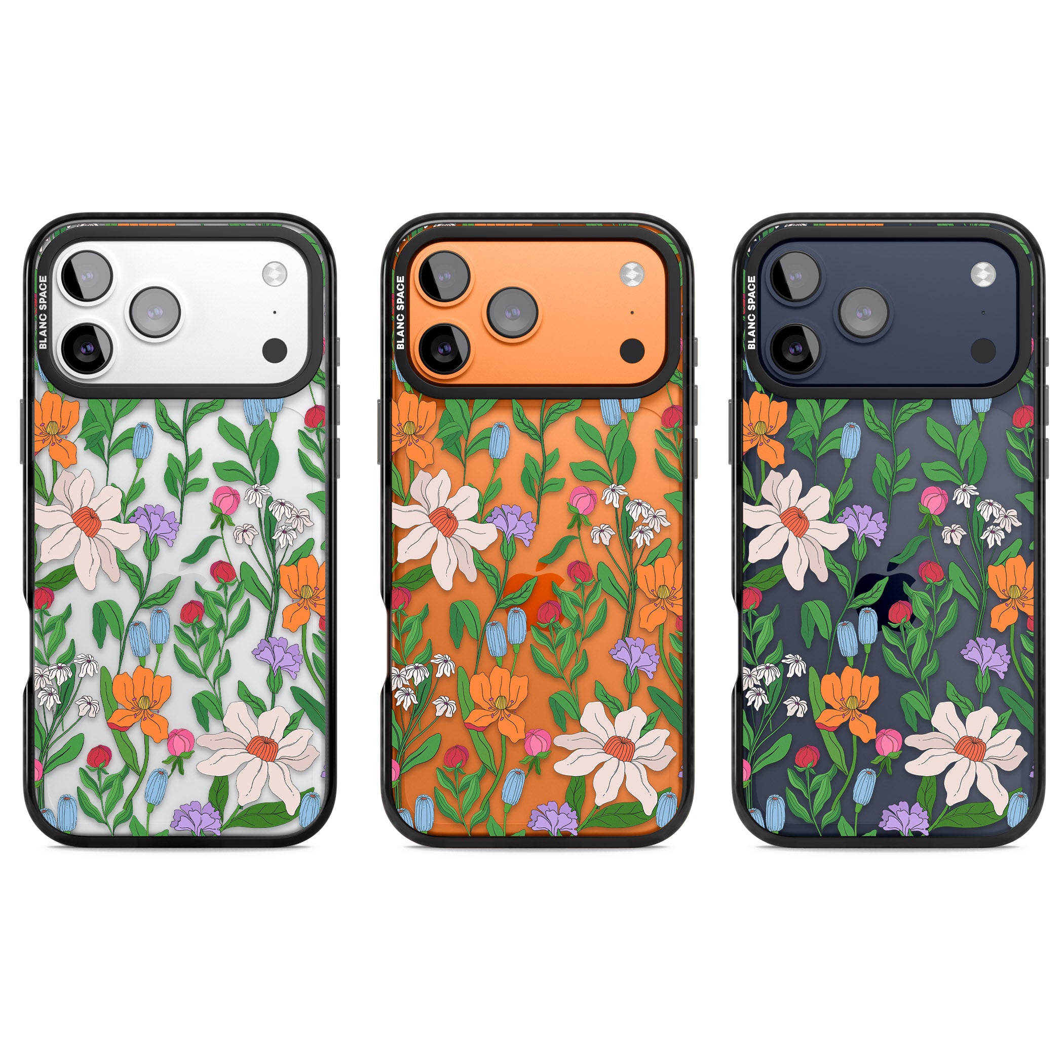 Full Bloom iPhone 17 Pro Impact Black Phone Case APT Impact Protection