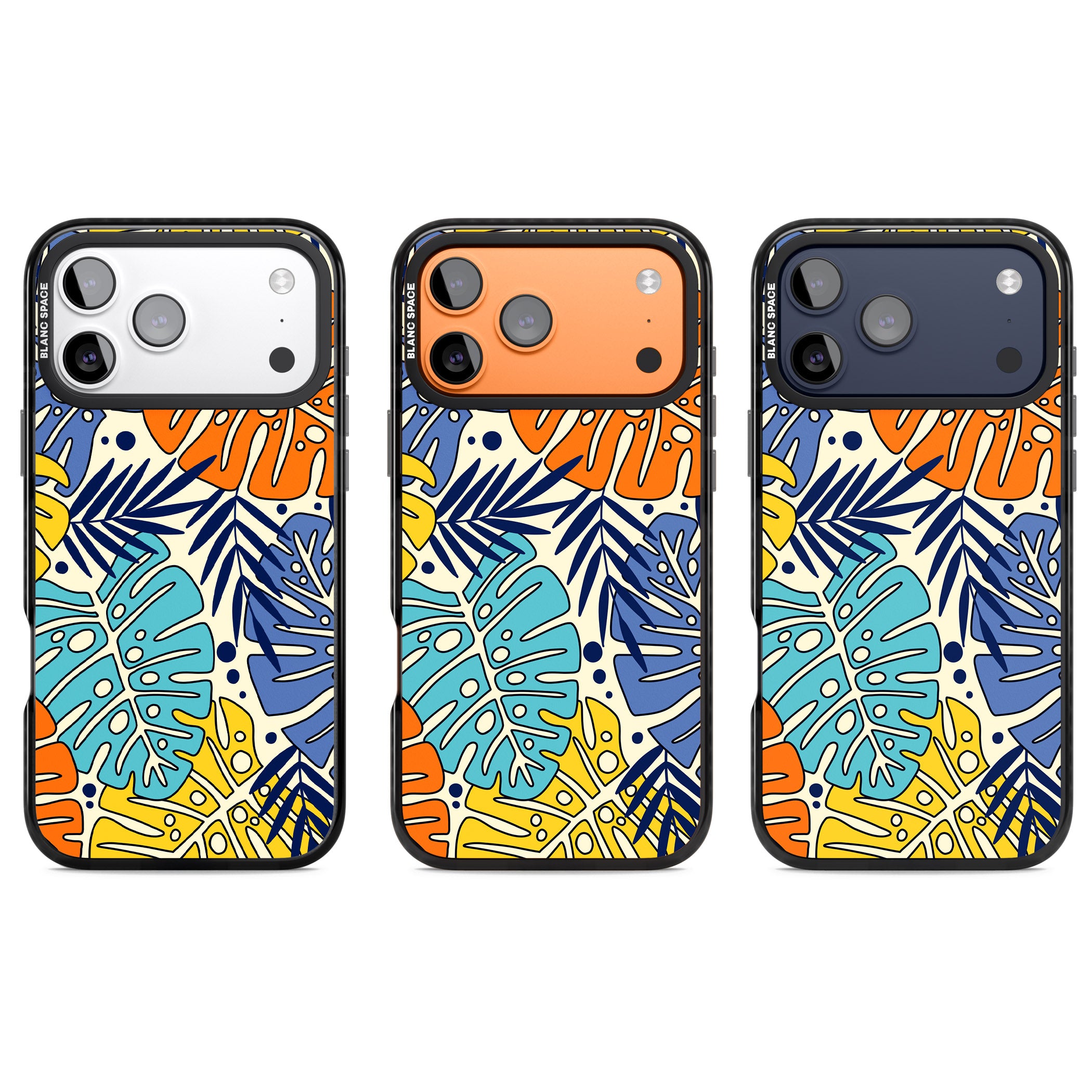 Beach Leaves iPhone 17 Pro Impact Black Phone Case APT Impact Protection