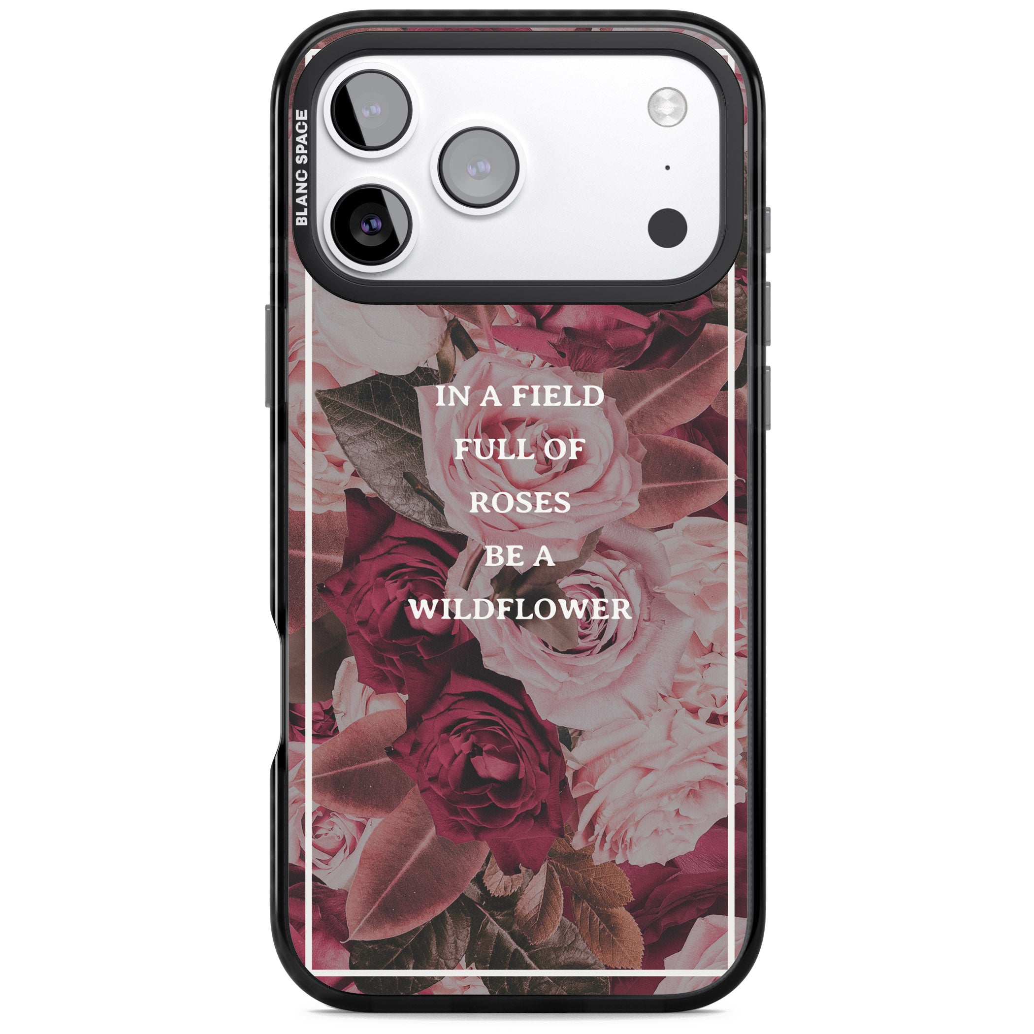 Wildflower Floral Quote iPhone 17 Pro Impact Black Phone Case