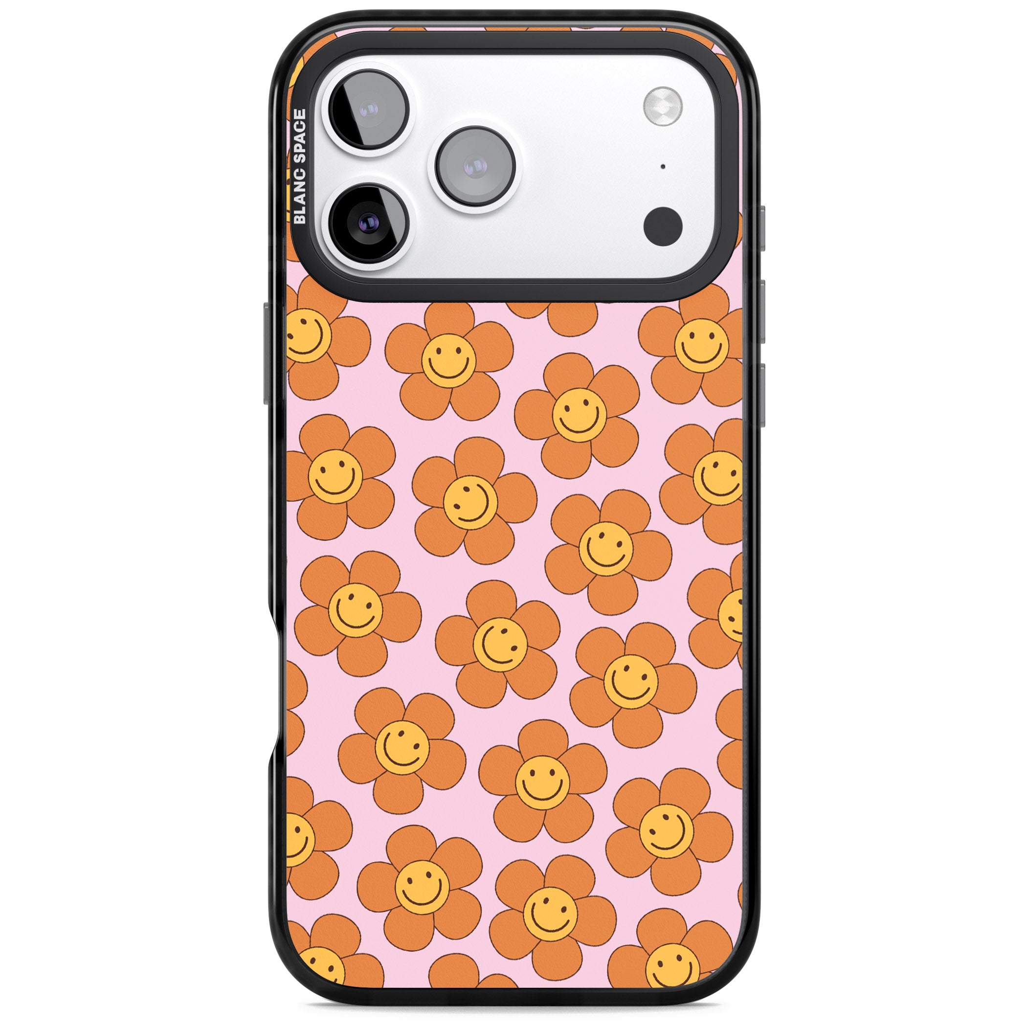 Floral Smiles iPhone 17 Pro Impact Black Phone Case