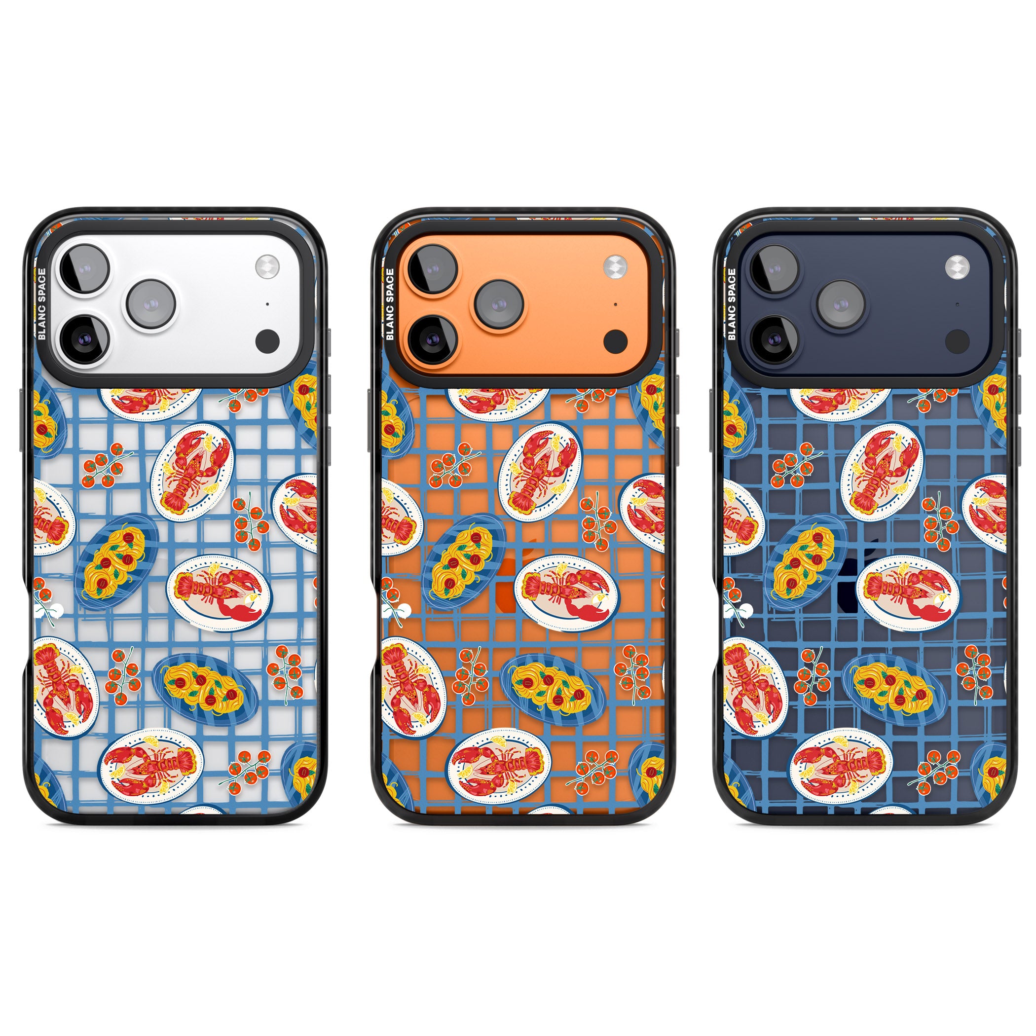 Lobster & Pasta Picnic iPhone 17 Pro Impact Black Phone Case APT Impact Protection