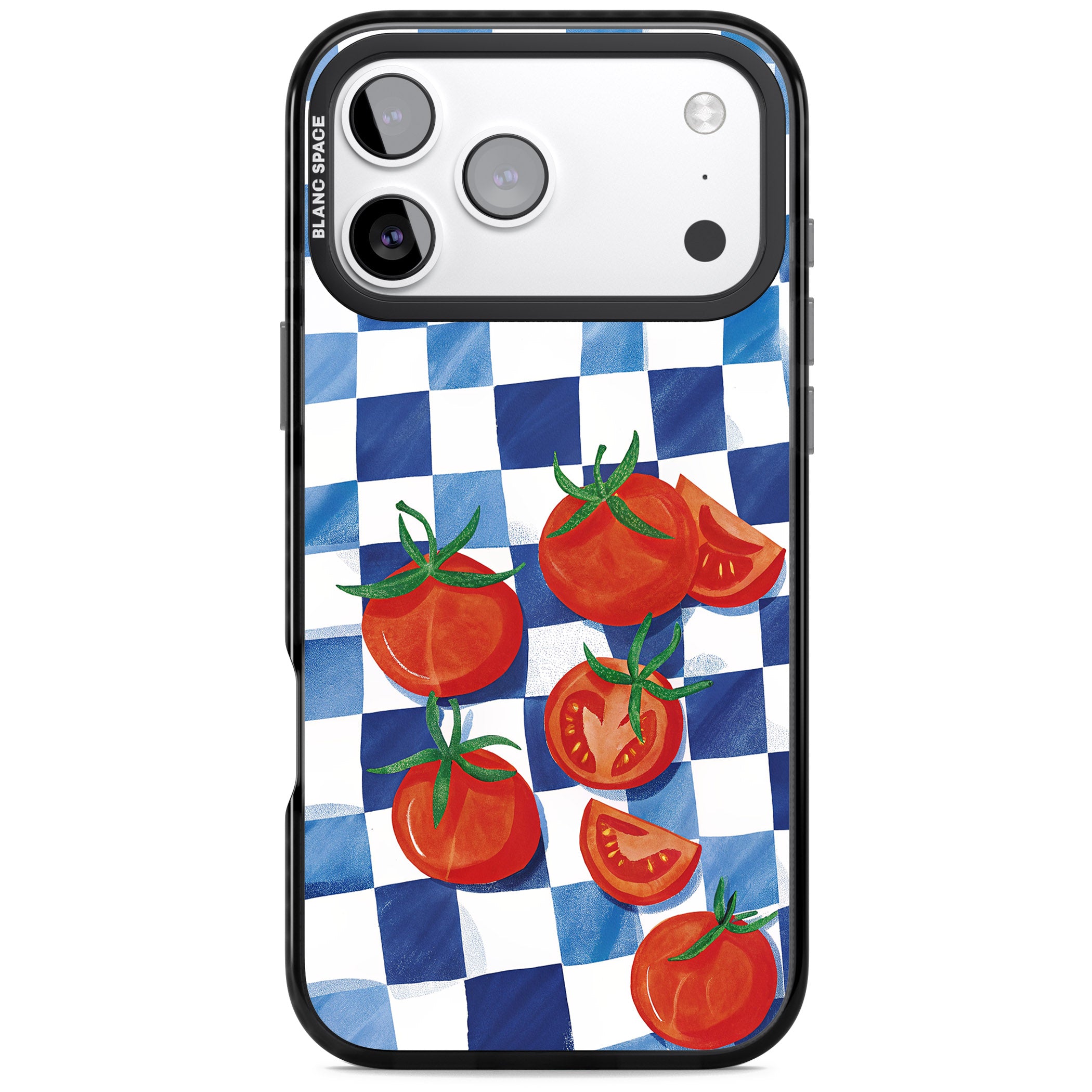 Blue Picnic Blanket & Tomatoes iPhone 17 Pro Impact Black Phone Case