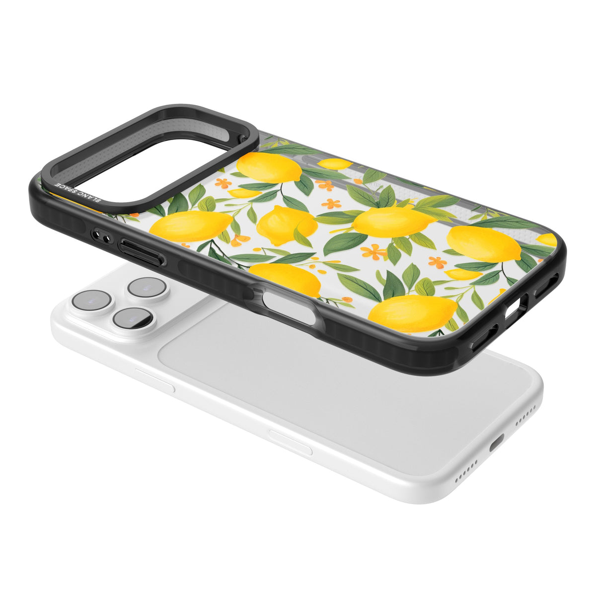 Lemon Grove iPhone 17 Pro Max Impact Black Phone Case angled