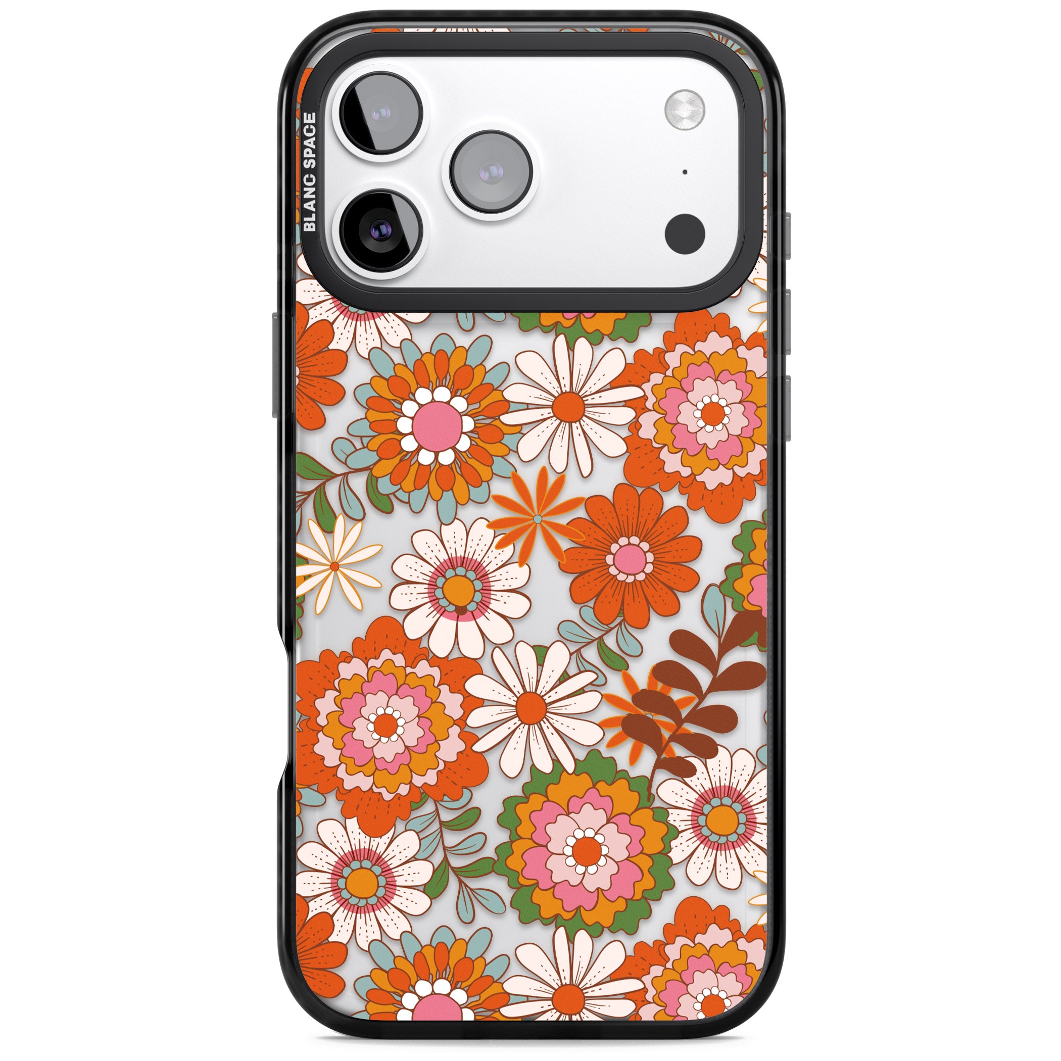 Seventies Bloom iPhone 17 Pro Impact Black Phone Case